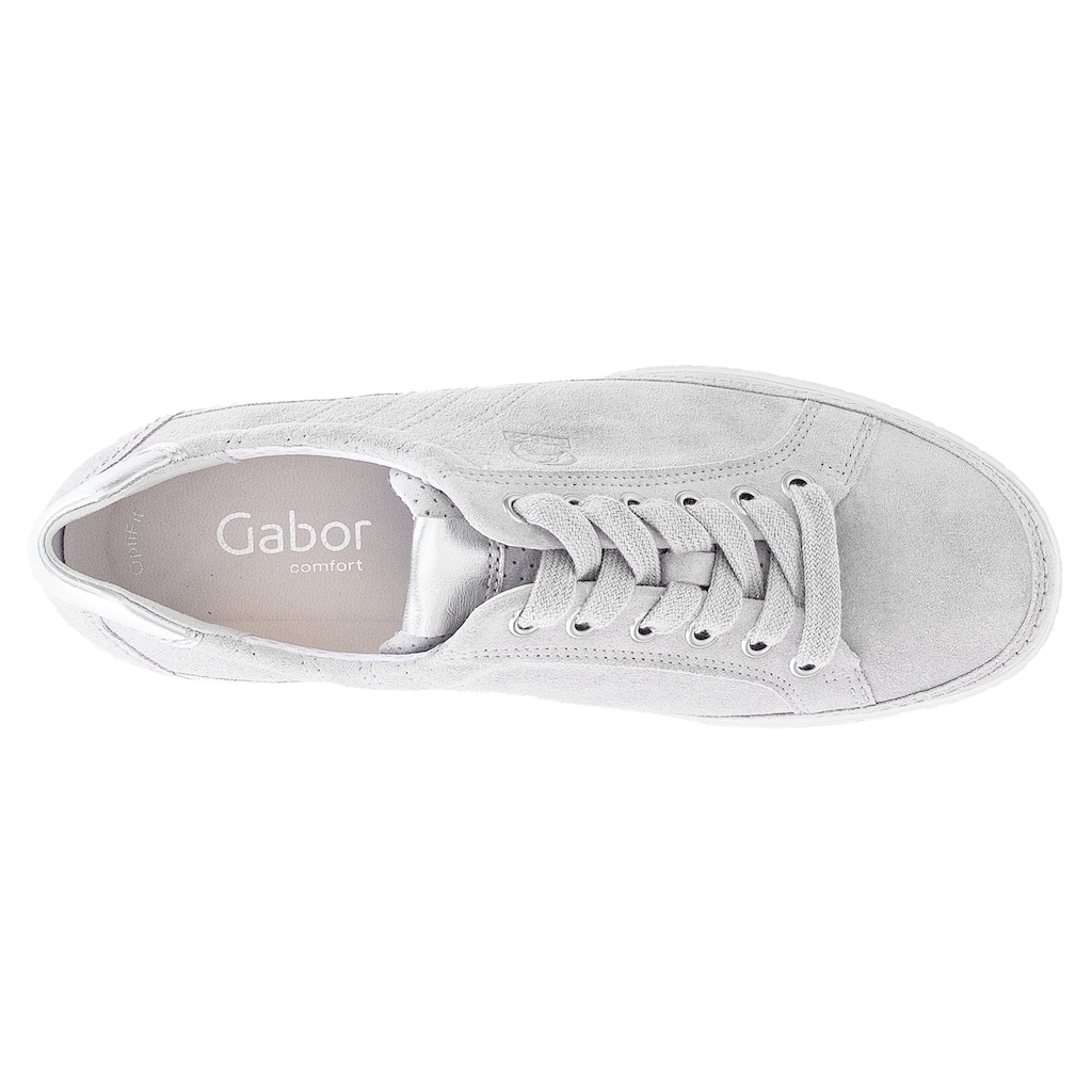 Gabor Sneaker »YORK«, Freizeitschuh, Halbschuh, Schnürschuh in Schuhweite G (=weit)