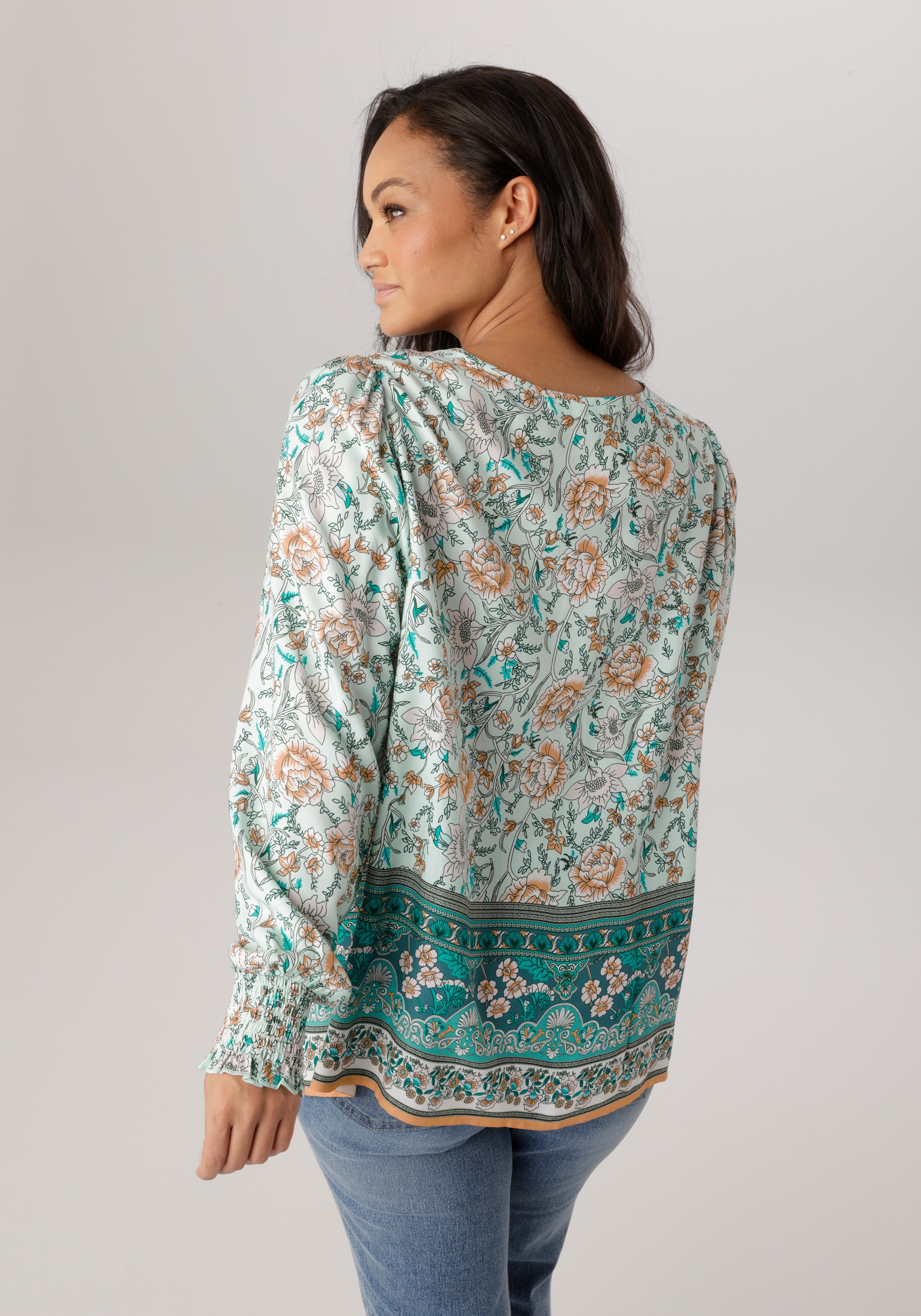 Aniston PLUS Schlupfbluse in Blumendessin - NEUE KOLLEKTION günstig online kaufen