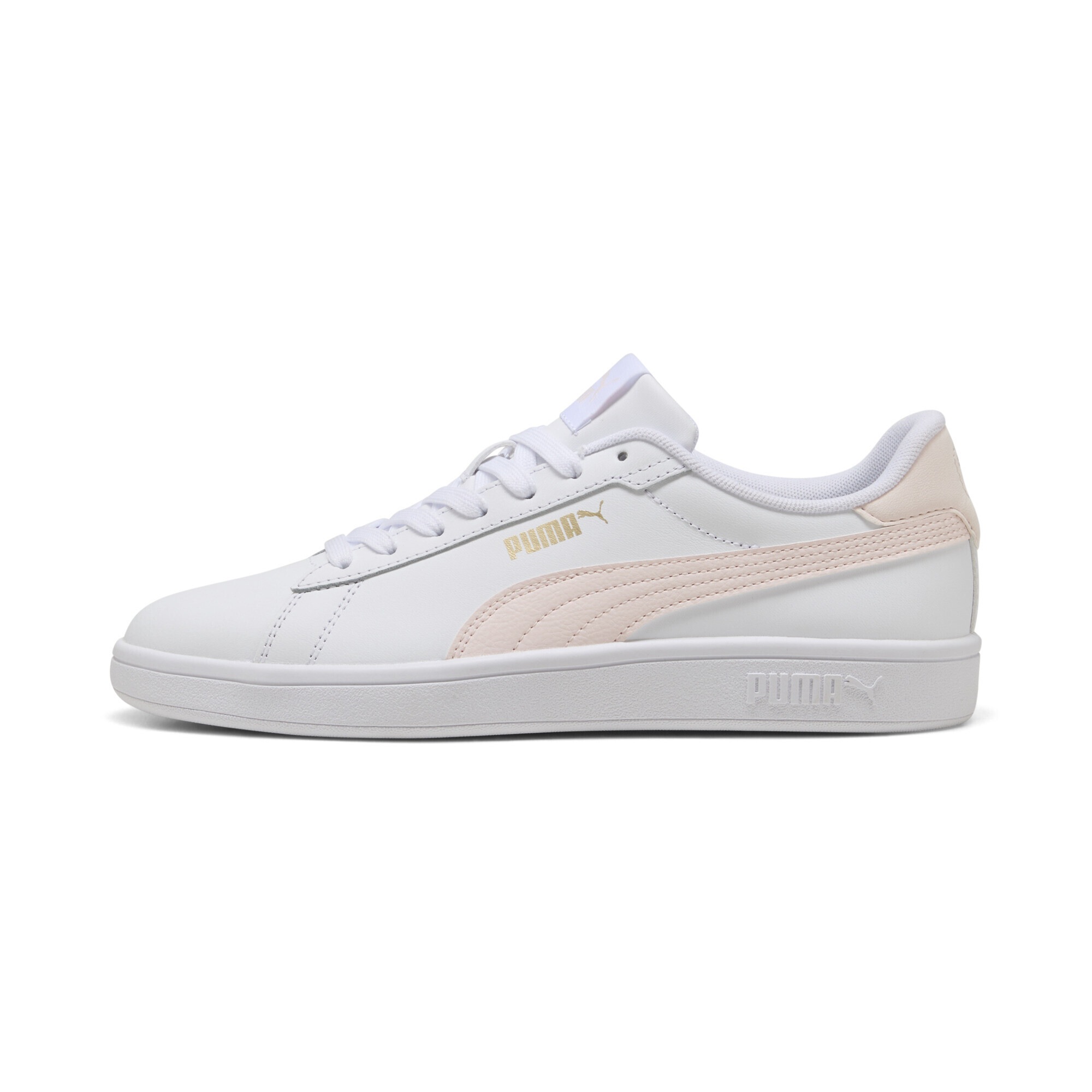 Sneaker PUMA "Smash 3.0 Sneakers Erwachsene", Damen, Gr. 36, weiß jasmine flower pink, Obermaterial: Synthetik, Textil, Kuhleder, Leder; Futter: Textil; Innensohle: Textil; Laufsohle: Gummi, Schuhe Sneaker 2