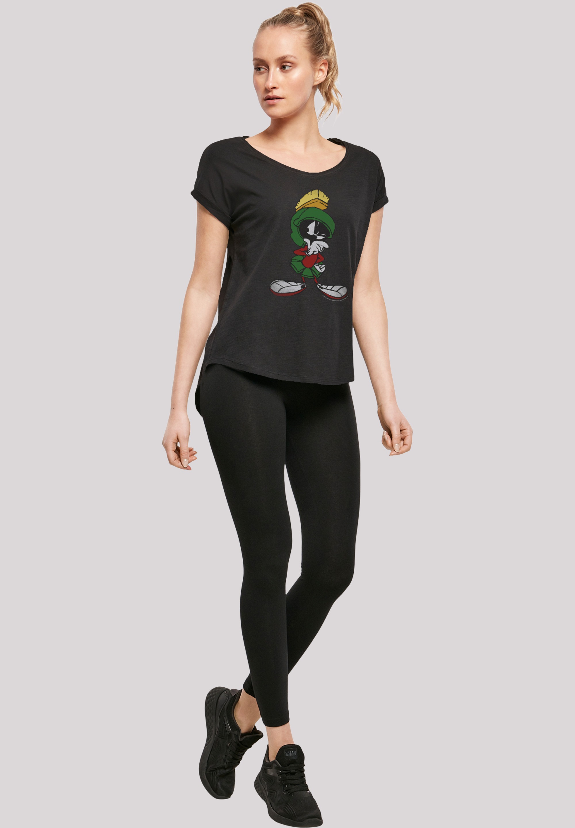 F4NT4STIC T-Shirt »Looney Tunes Marvin The Martian« Damen,Premium Merch,Lang,Longshirt,Bedruckt