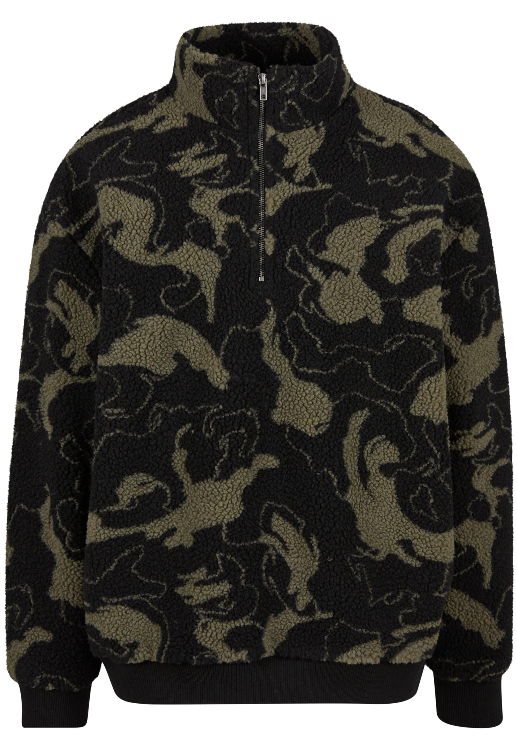 URBAN CLASSICS Sweater "Urban Classics Oversized Pattern Teddy Troyer", (1 günstig online kaufen