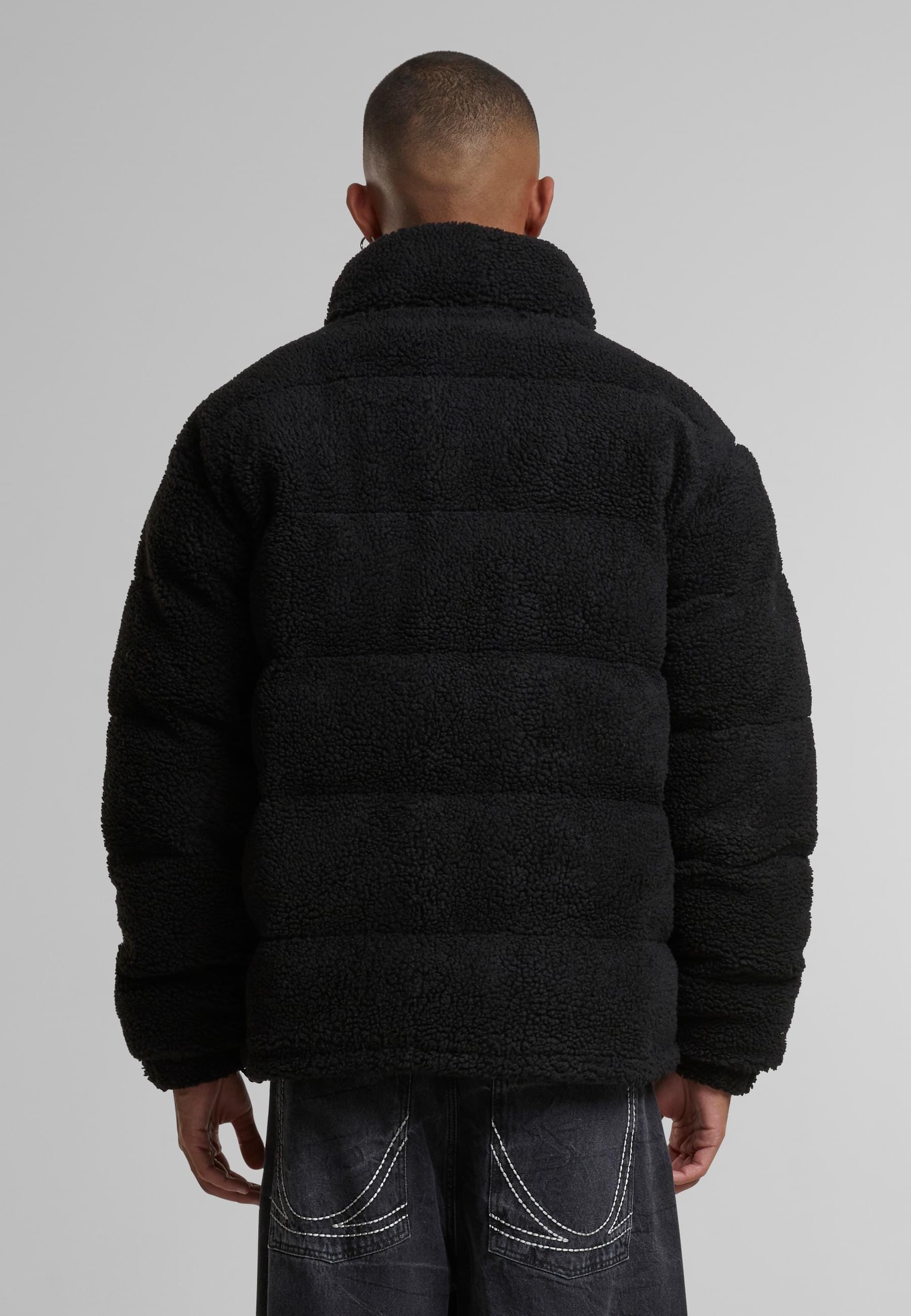 Karl Kani Winterjacke »Karl Kani Herren KM213-070-2 RETRO TEDDY PUFFER JACKET BLACK«, (1 St.), ohne Kapuze