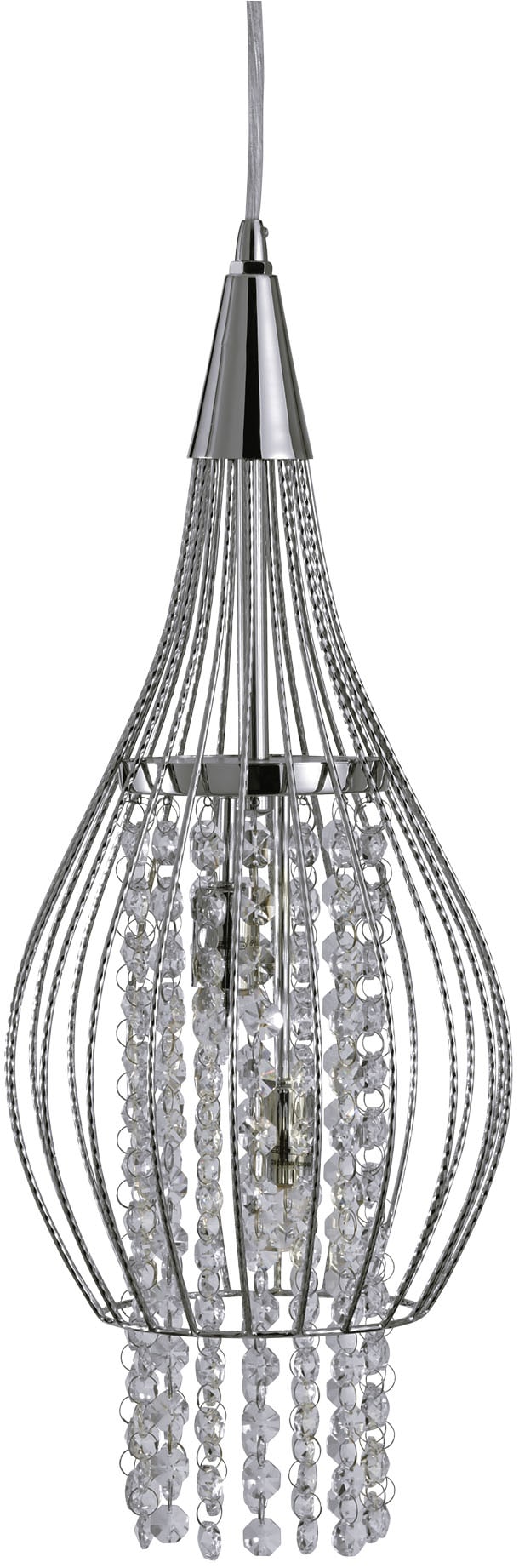 Searchlight Hängeleuchte »Rocket 2Lt Pendant - Chrome Metal & Crystal« G9 1 Stk.