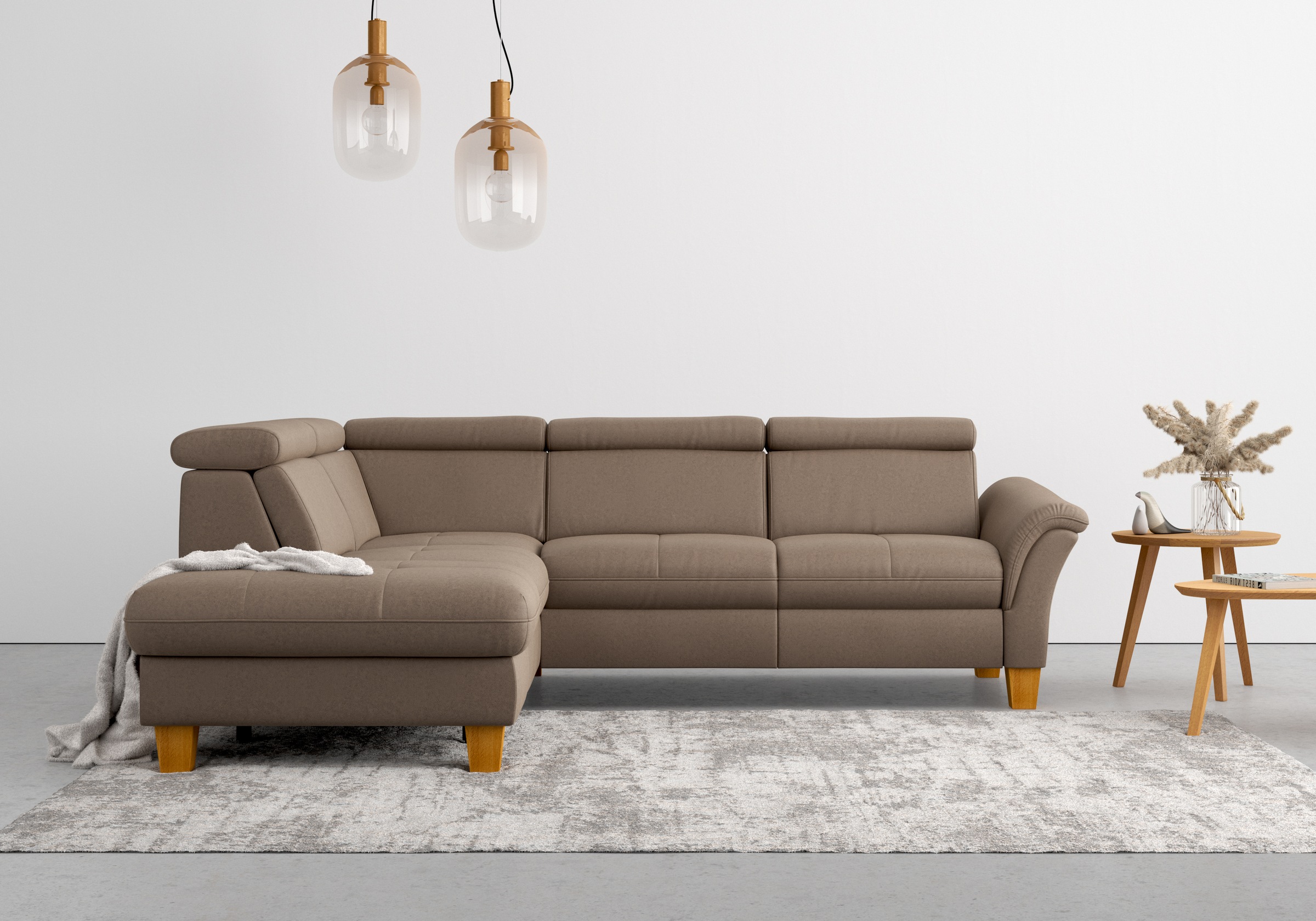 Home affaire Ecksofa »Lindgren L-Form«, wahlweise mit TV-Funktion, Stauraum und Kopfteilverstellung