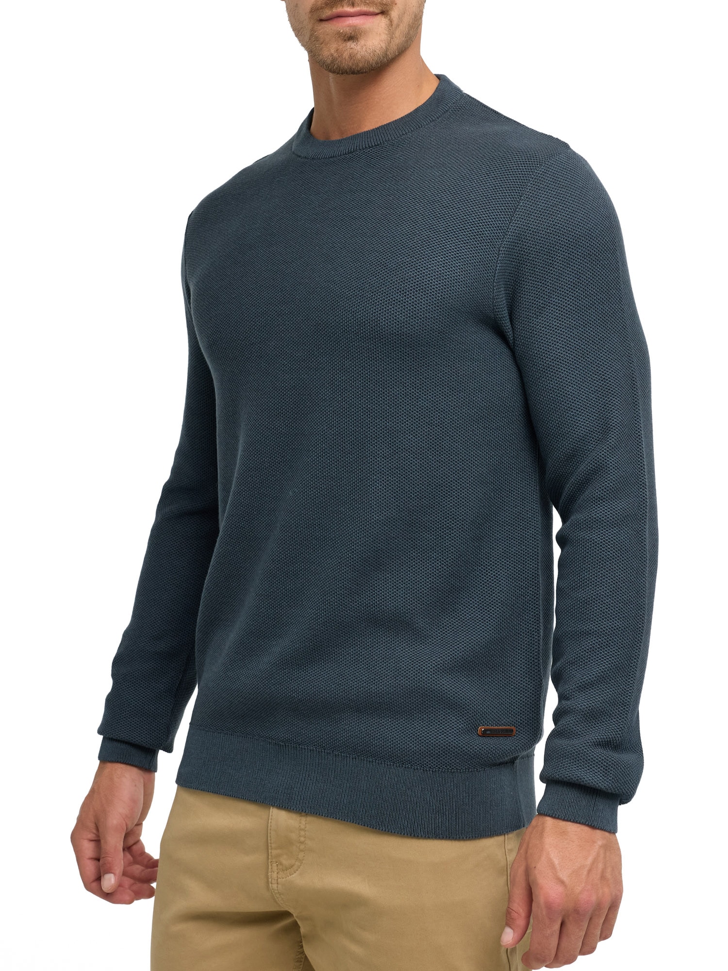Indicode Rundhalspullover »INJexmon o-neck« Baumwolle, regular fit