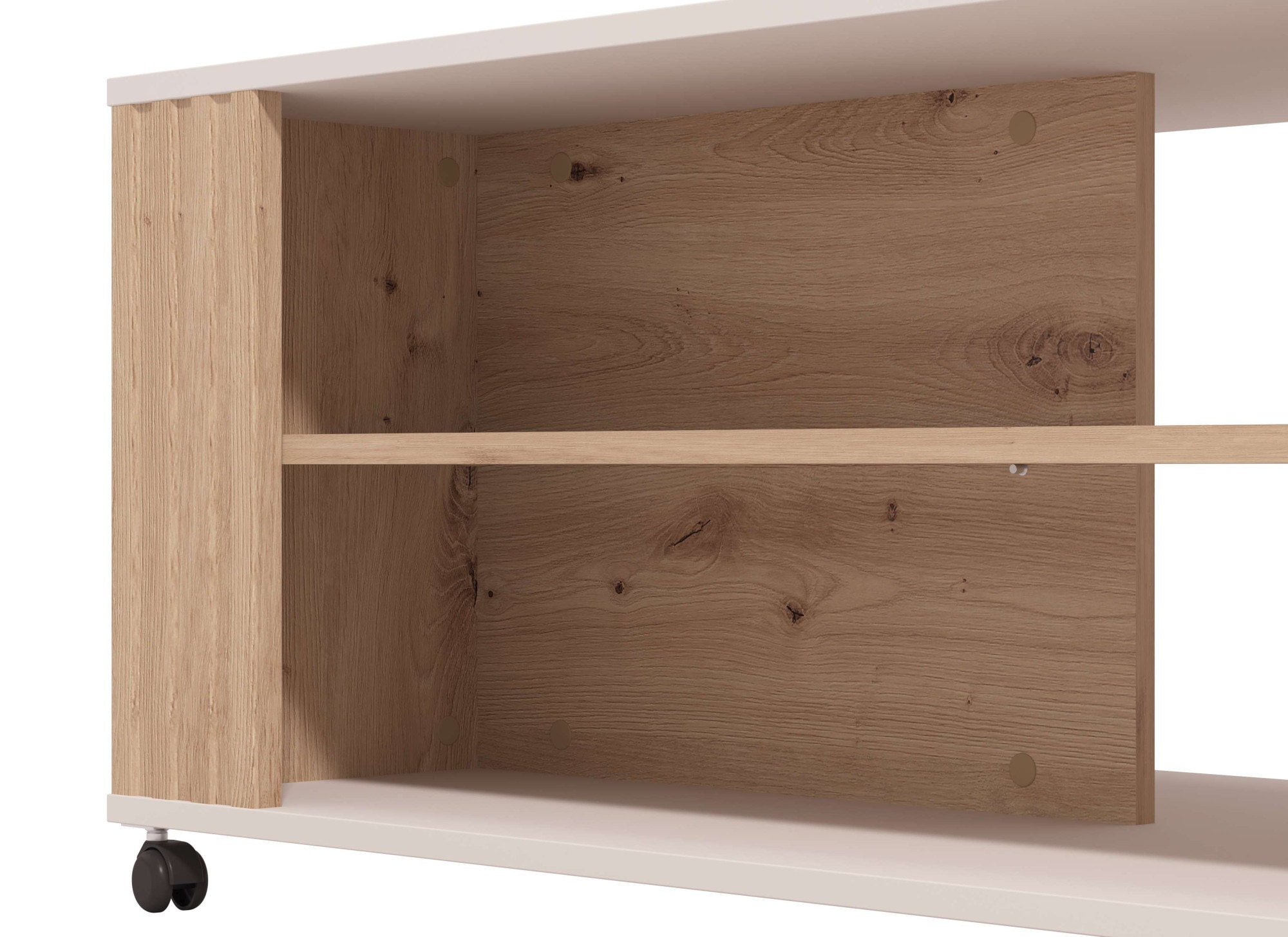 Home affaire Couchtisch »Belfort Kaffetisch 100 cm, Stilvolles und zeitloses Design«, mit rollen, mit zwei Ablageböden, in trendigen Farbkombination