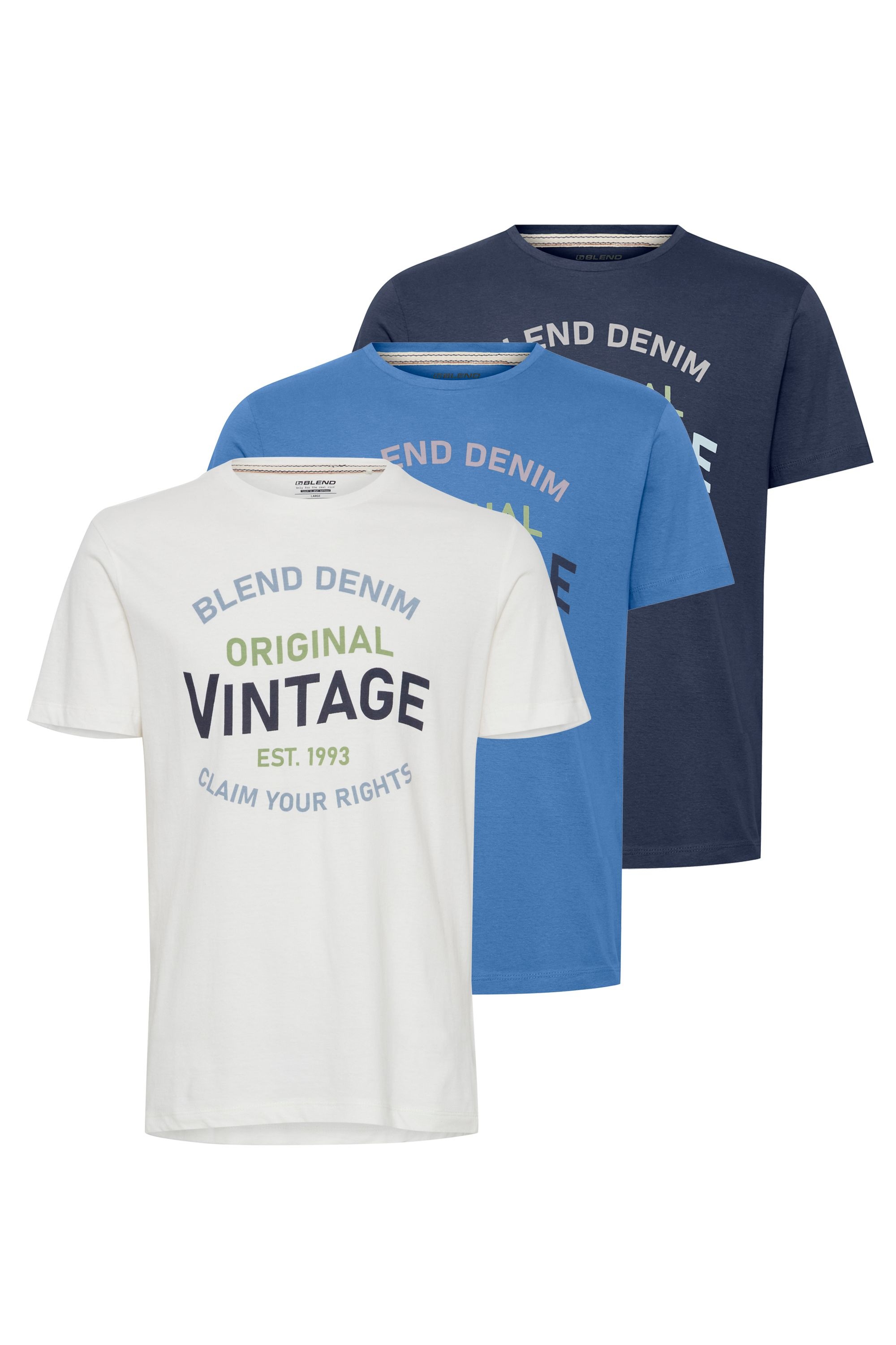 Blend T-Shirt "BH3Pack" Klassisches T-Shirt mit Rundhalsausschnitt günstig online kaufen