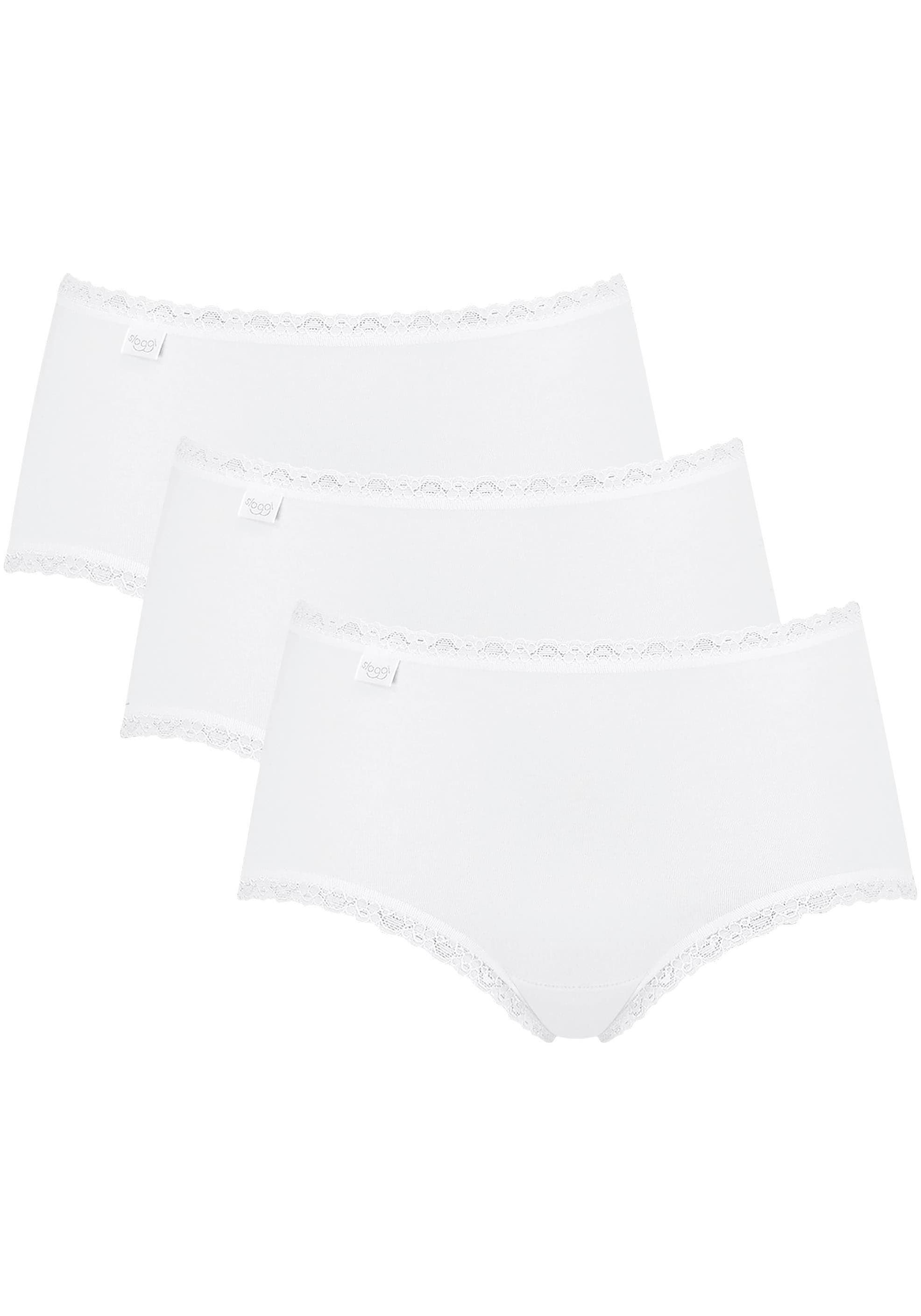 sloggi Midislip "24/7 Cotton Lace", (3er Pack), mit zarter Spitze, Baumwoll günstig online kaufen