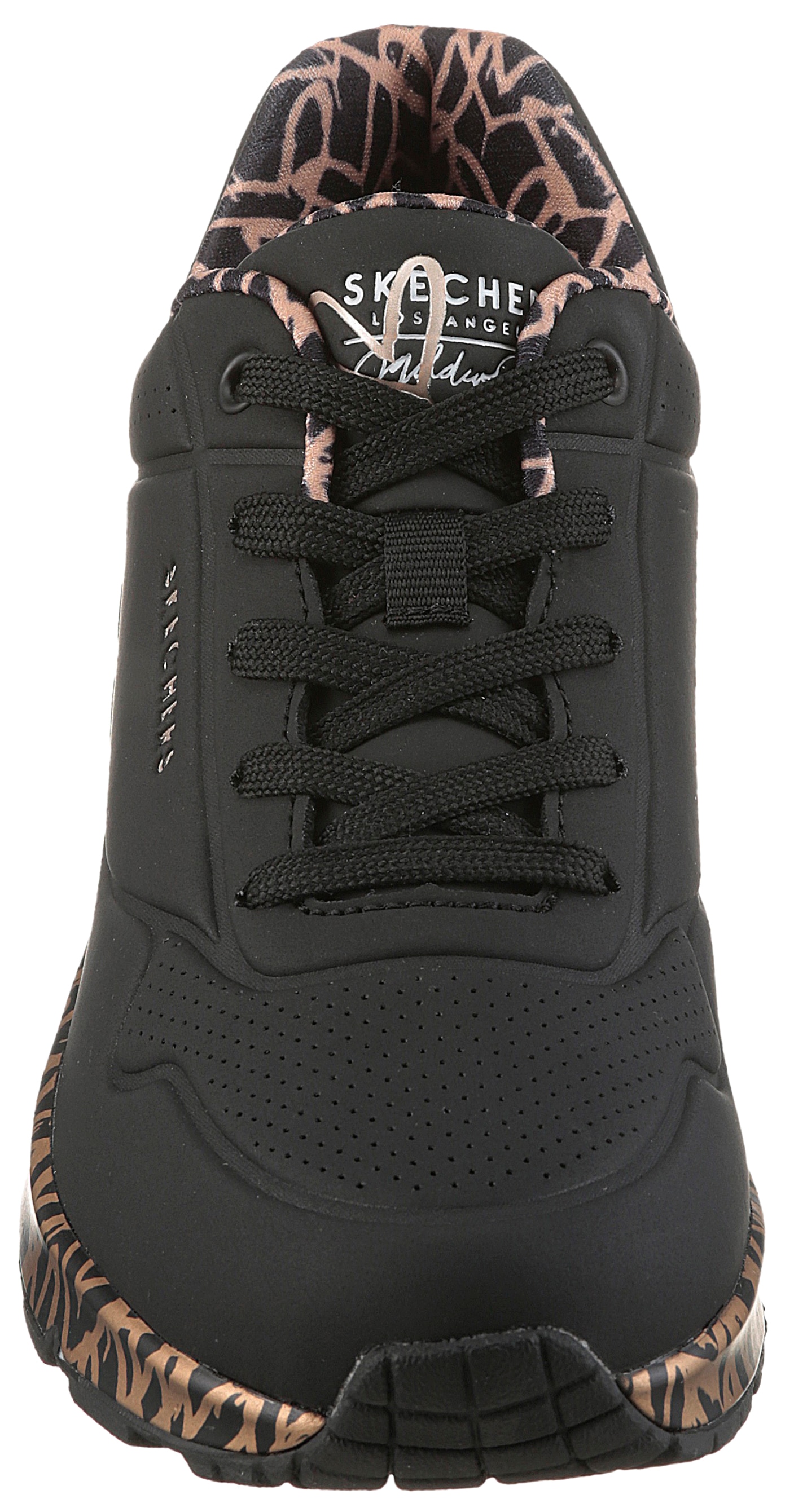 Skechers Wedgesneaker »UNO-LOVING LOVE«, Freizeitschuh, Halbschuh, Schnürschuh mit coolem Graffiti-Print