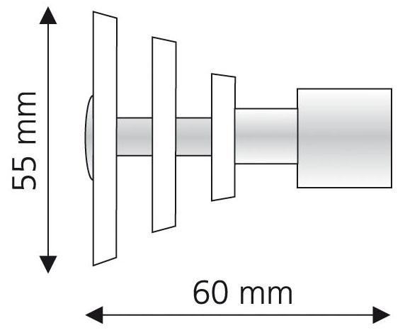 Liedeco Gardinenstangen-Endstück »Luna« für Gardinenstangen Ø 16 mm