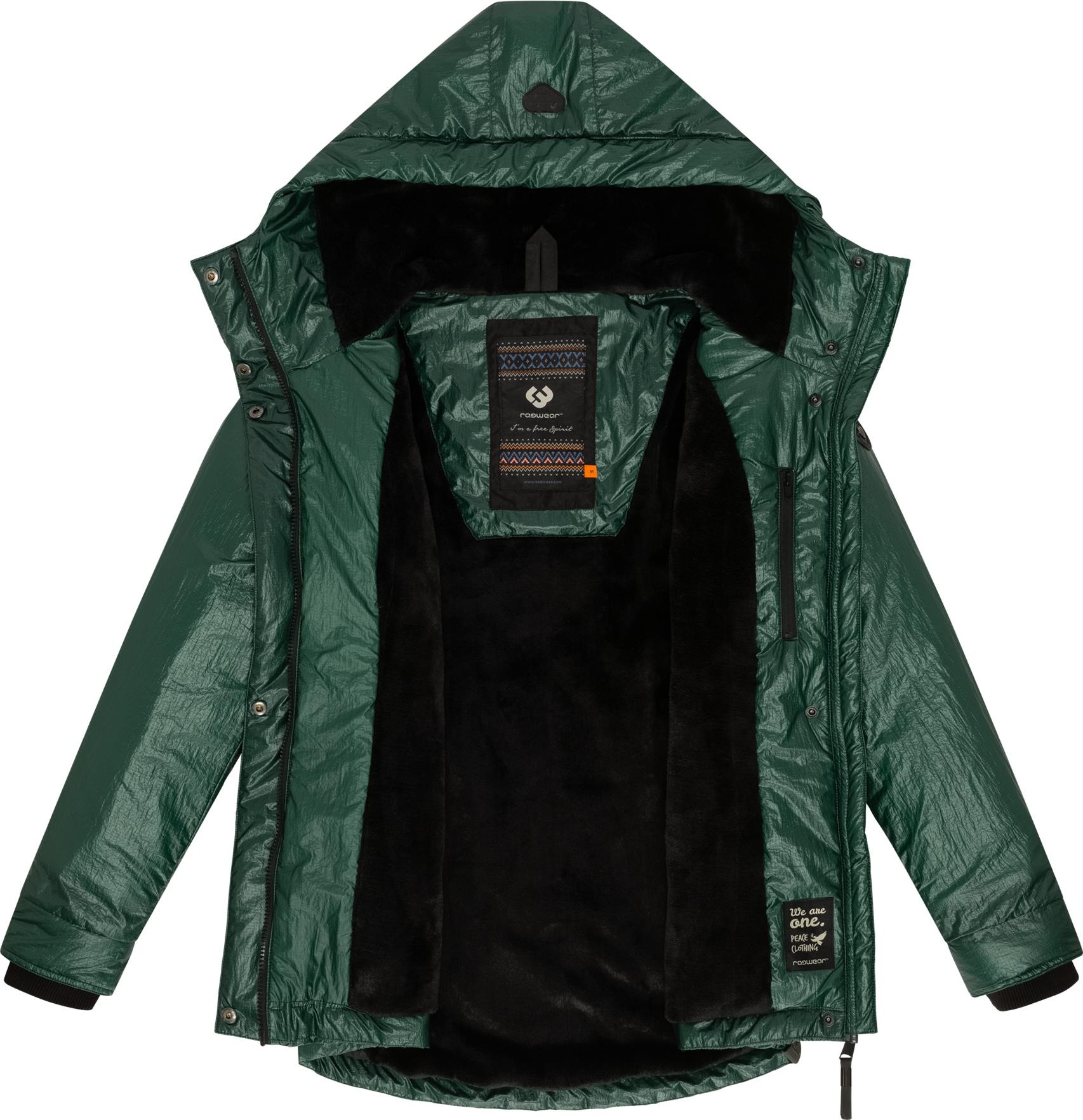 Ragwear Winterjacke »Monadde Bling«, mit Kapuze, Glänzende warme Jacke mit Kapuze