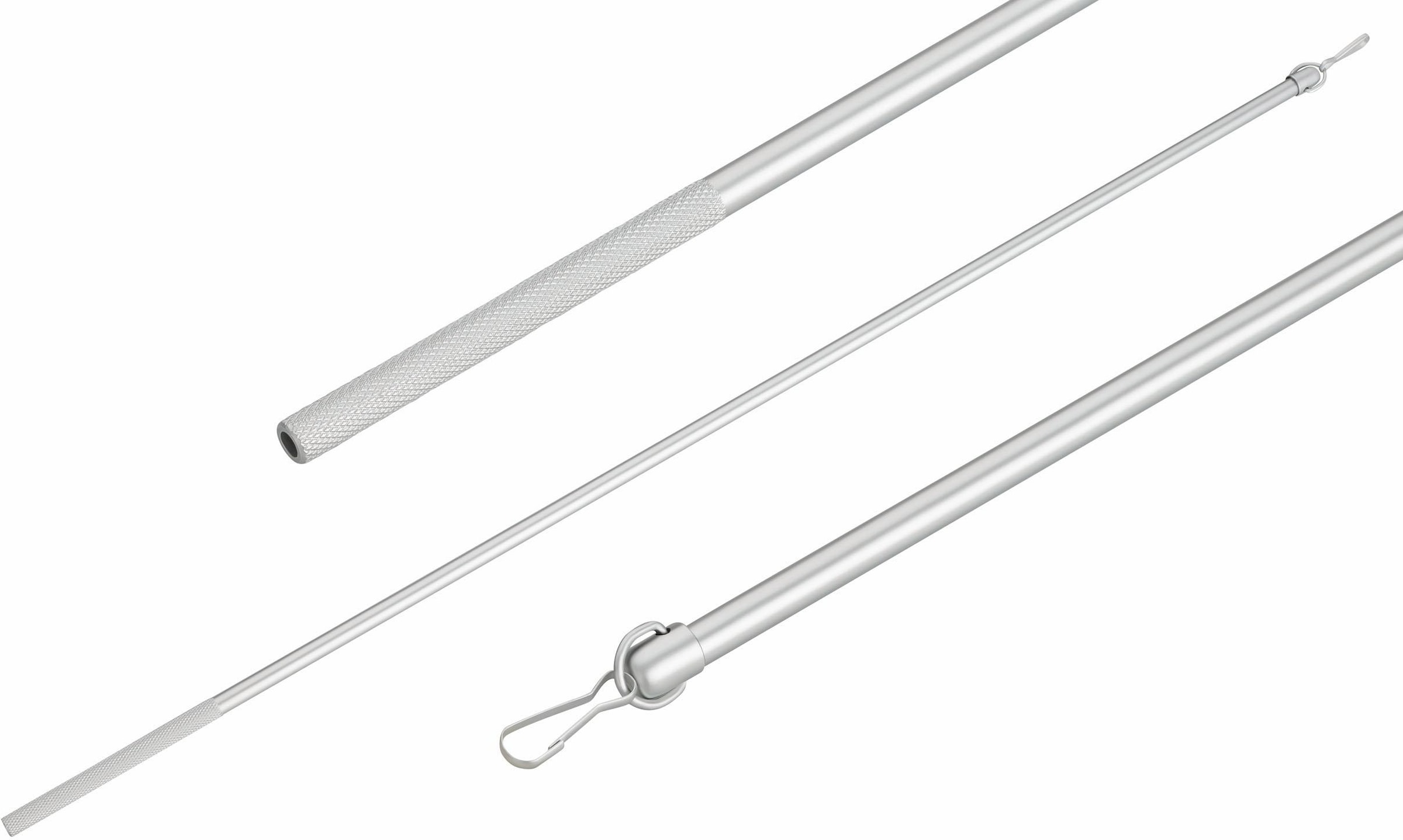 Schleuderstab GOOD LIFE, L:100cm Ø:1cm, silber, Schleuderstäbe, "Prim", für Vorhänge