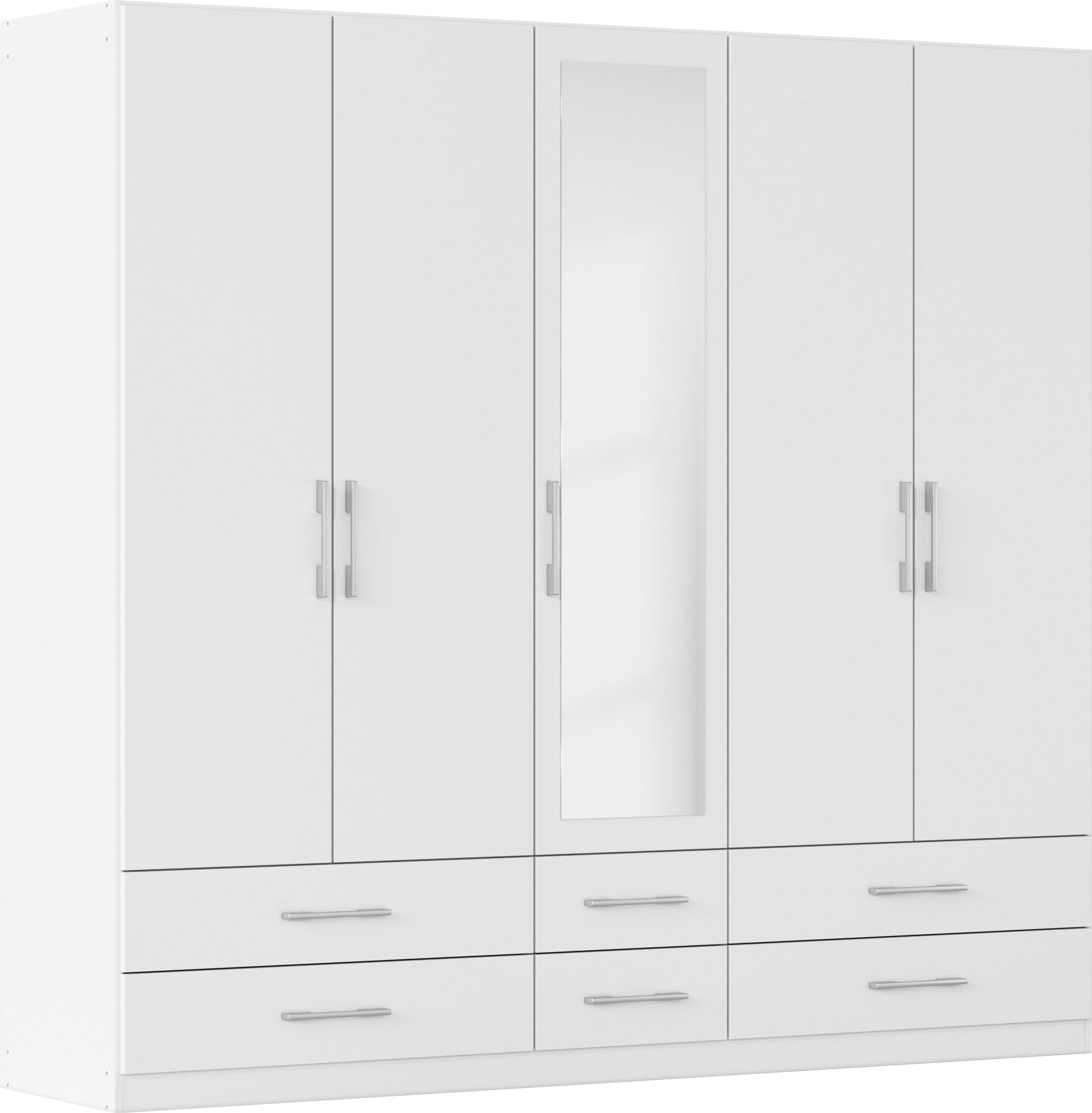 rauch Kleiderschrank "Schrank Garderobenschrank Mehrzweckschrank Schlafzimmer HERSBRUCK" 3 verschiedene Ausstattungen BASIC/CLASSIC/PREMIUM (inkl. SOFT-CLOSE), mit großzügigen Schubladen sowie Spiegeltüren MADE IN GERMANY