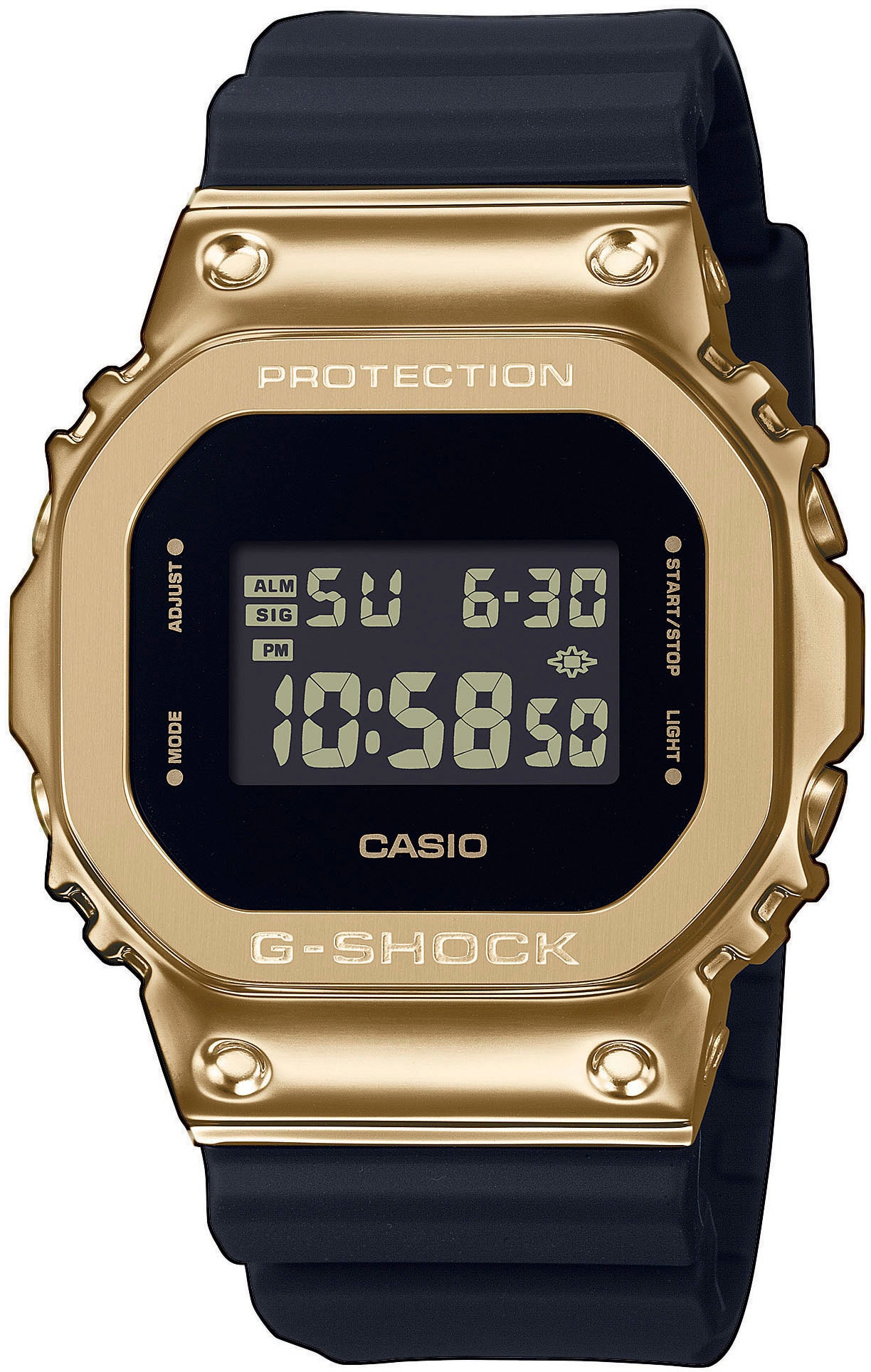 CASIO G-SHOCK Chronograph »GM-5600G-9ER«, Quarzuhr, Armbanduhr, Herrenuhr, retro,digital,bis 20 bar wasserdicht