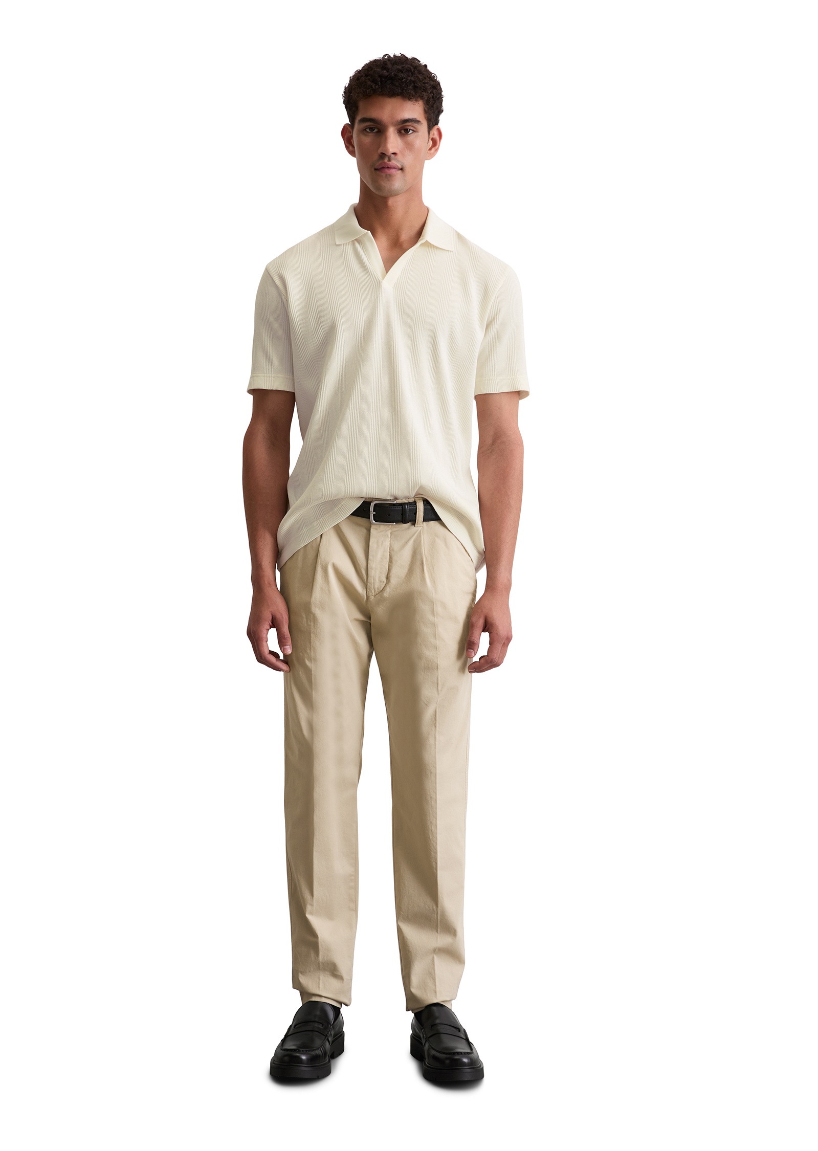 Marc O'Polo Poloshirt »mit elastischer Rippstruktur«