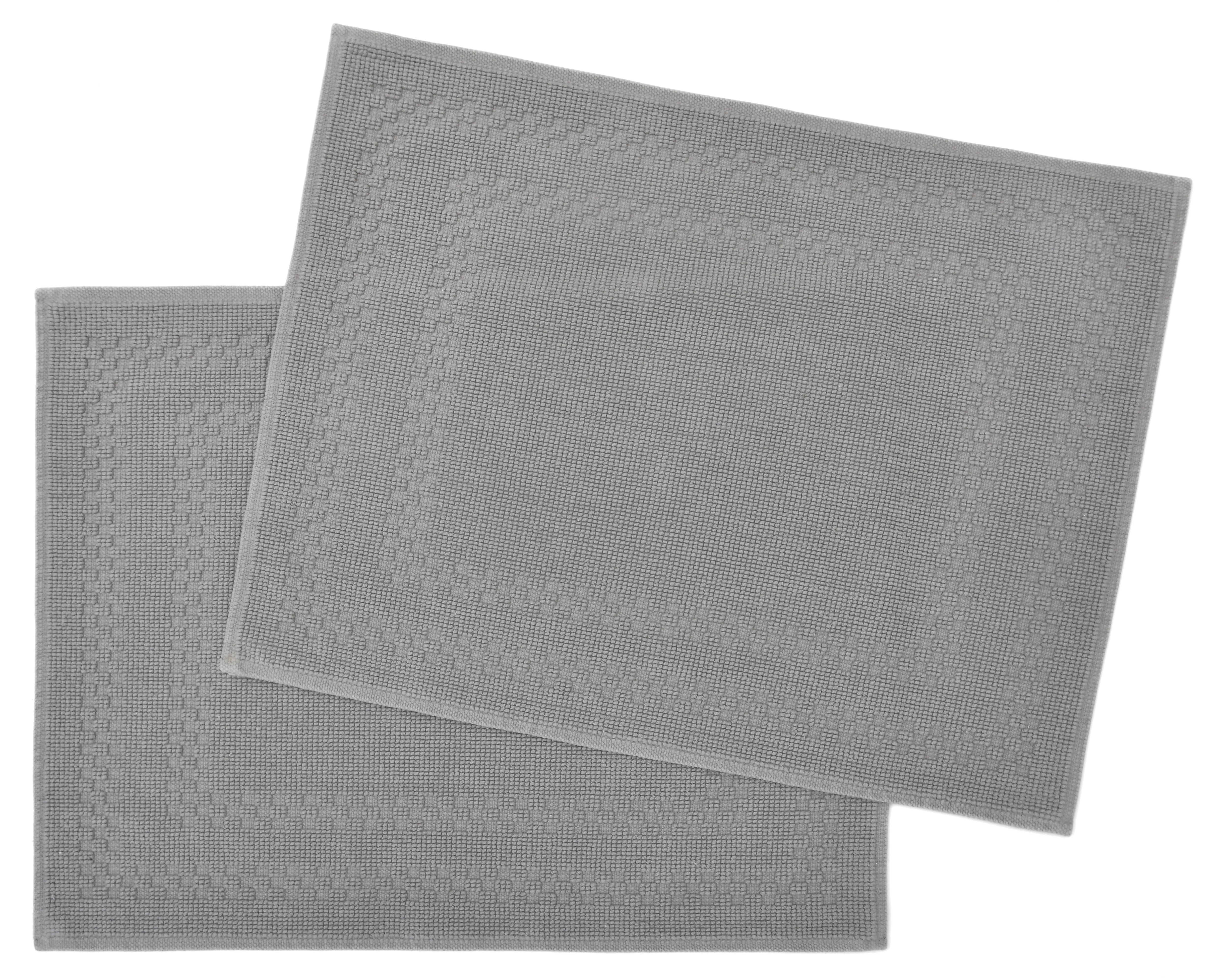 OTTO home Badematte "Regona, 2 tlg. Hotelmatten-Set, 50x70 cm" Höhe 5 mm rutschhemmend beschichtet schnell trocknend 2-teiliges Set, einfarbig, Badematten Set, 100% Baumwolle