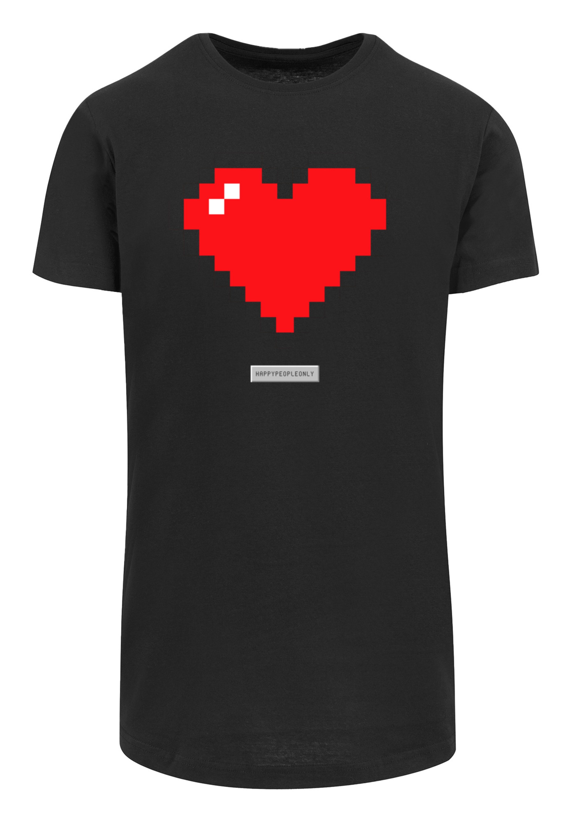 F4NT4STIC T-Shirt Pixel Herz Good Vibes Happy People Print günstig online kaufen