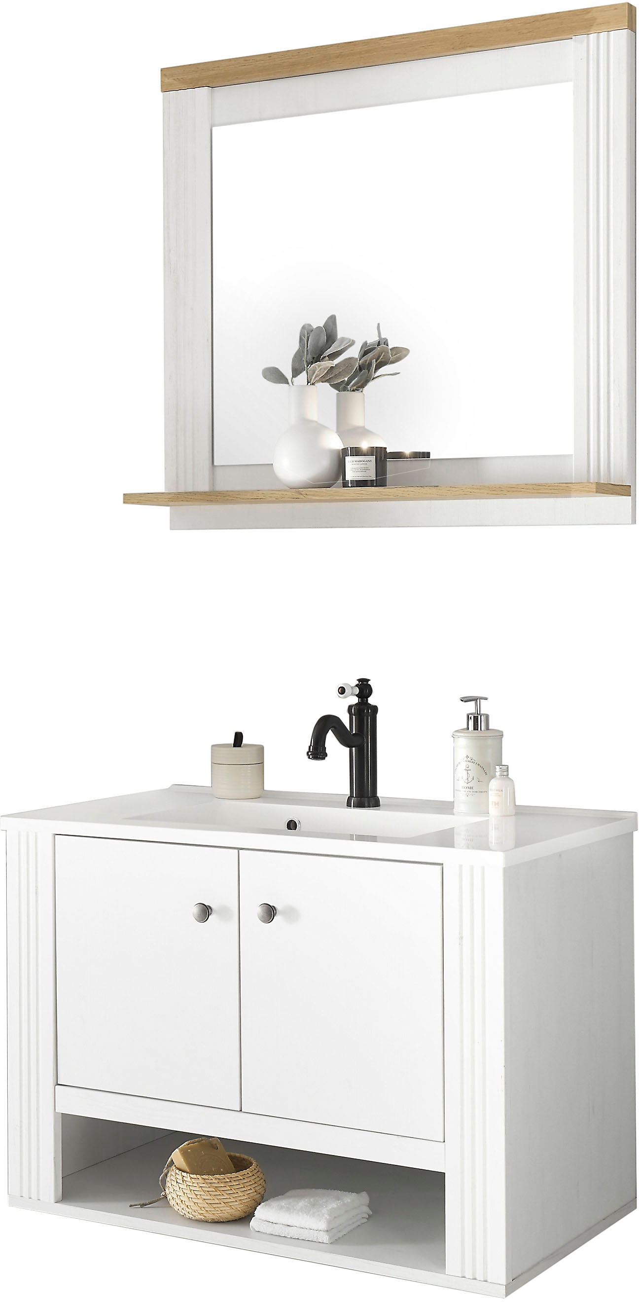 Home affaire Badmöbel-Set "WESTMINSTER, Bad im Landhausstil, 2-teiliges Bad günstig online kaufen