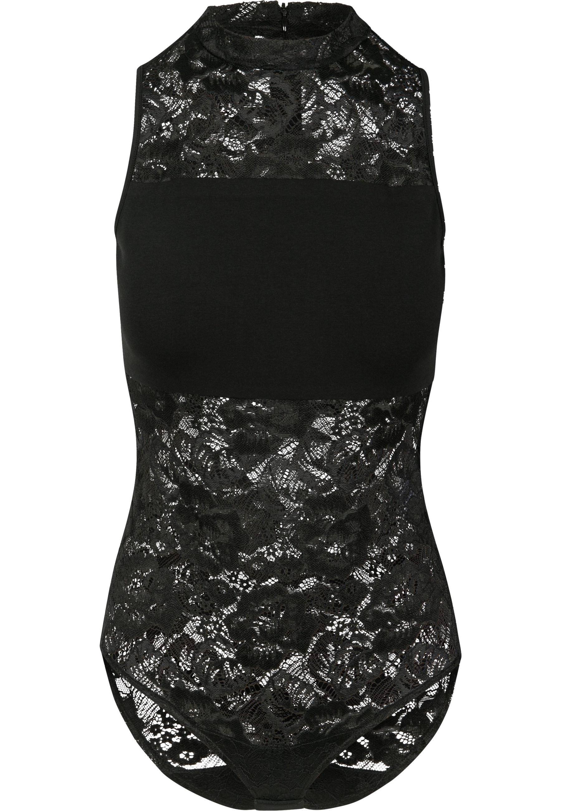 URBAN CLASSICS Damen Body "Urban Classics Damen Ladies Laces Body"schwarz, Gr. S, 91% Polyamid, 9% Elasthan, Bodys