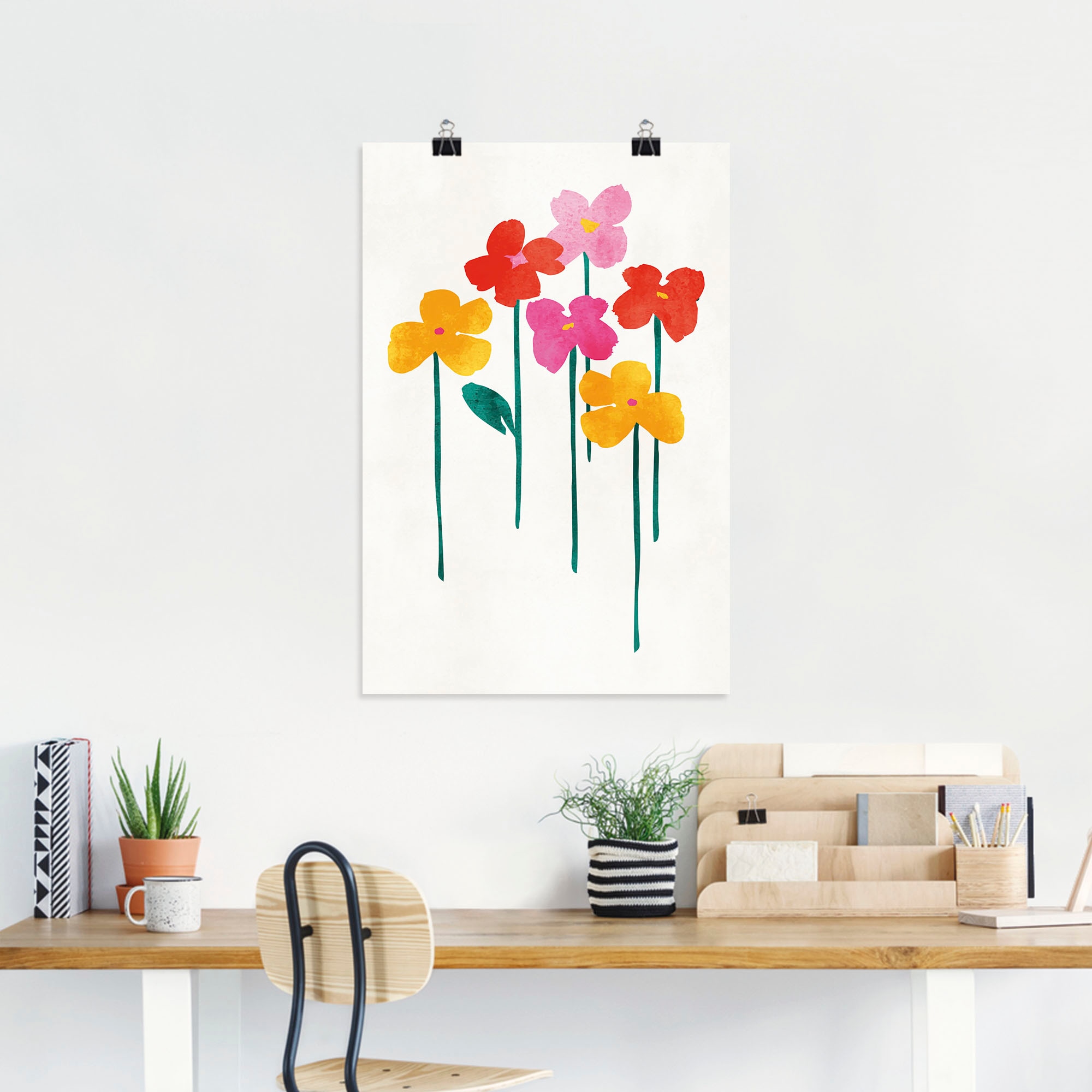 Artland Wandbild »Kleine glückliche Blumen«, Blumenbilder, (1 St.), als Leinwandbild, Poster in verschied. Größen