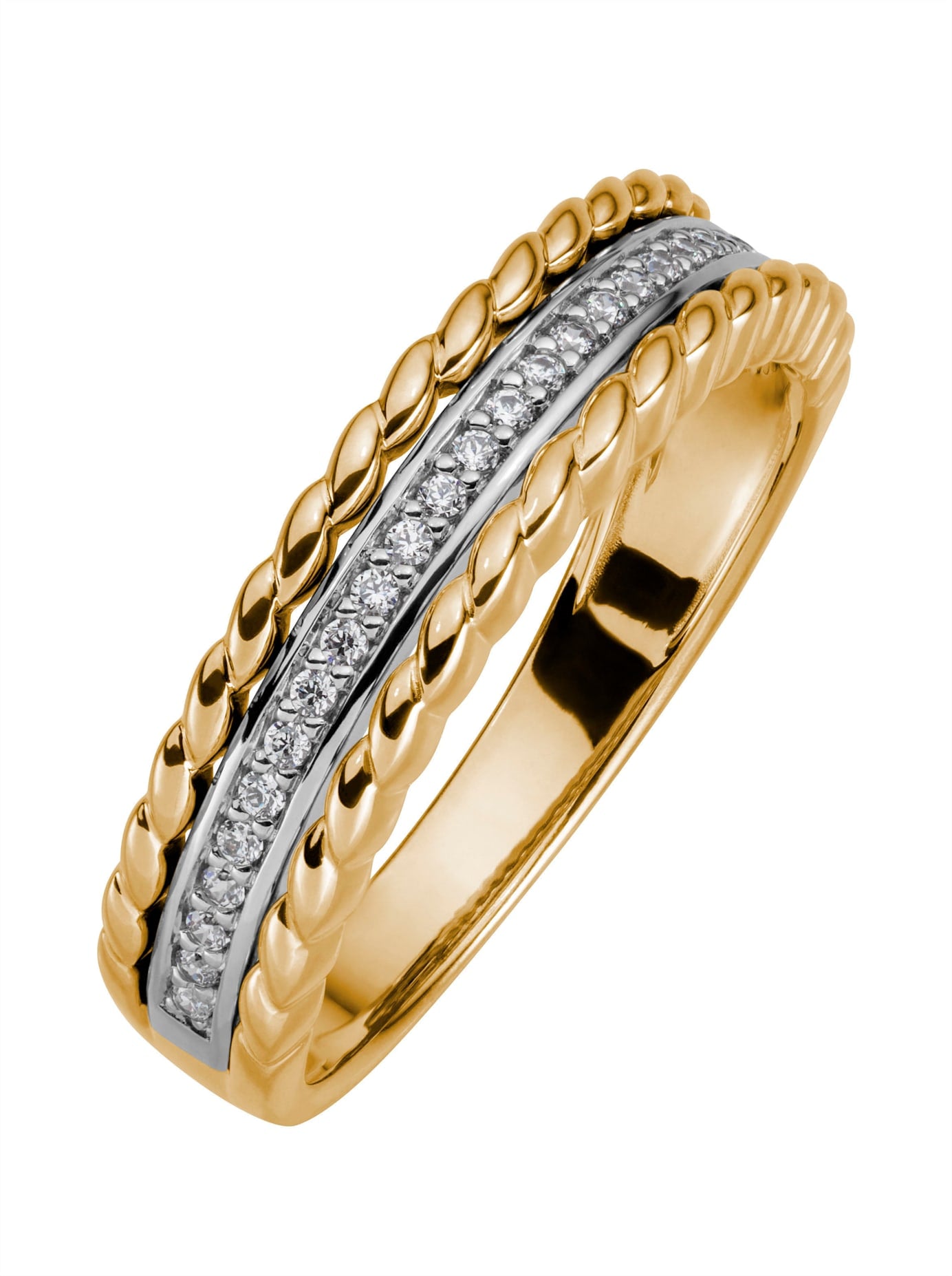 Fingerring LADY Gr. 17, gold (gelbgold 375), Fingerringe, Damen, 17, Gold Metall, Gold, Metall, Fingerring