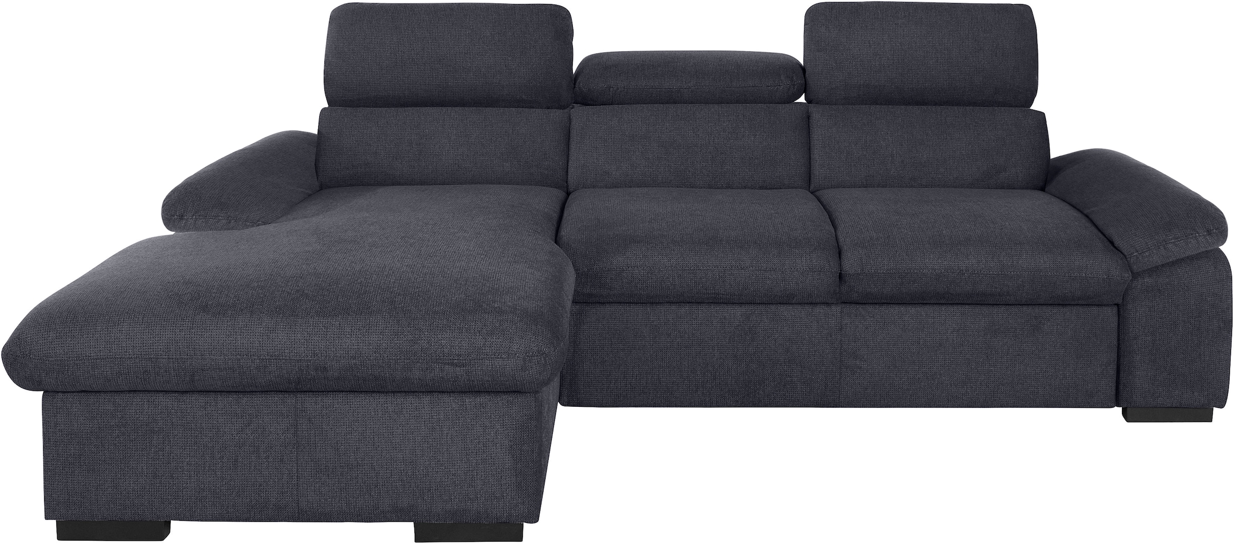 COTTA Ecksofa »Lola L-Form mit Kopfteilfunktion & Hocker«, (Set, mit Hocker), wahlweise mit Bettfunktion, Bettkasten & Armteilverstellung