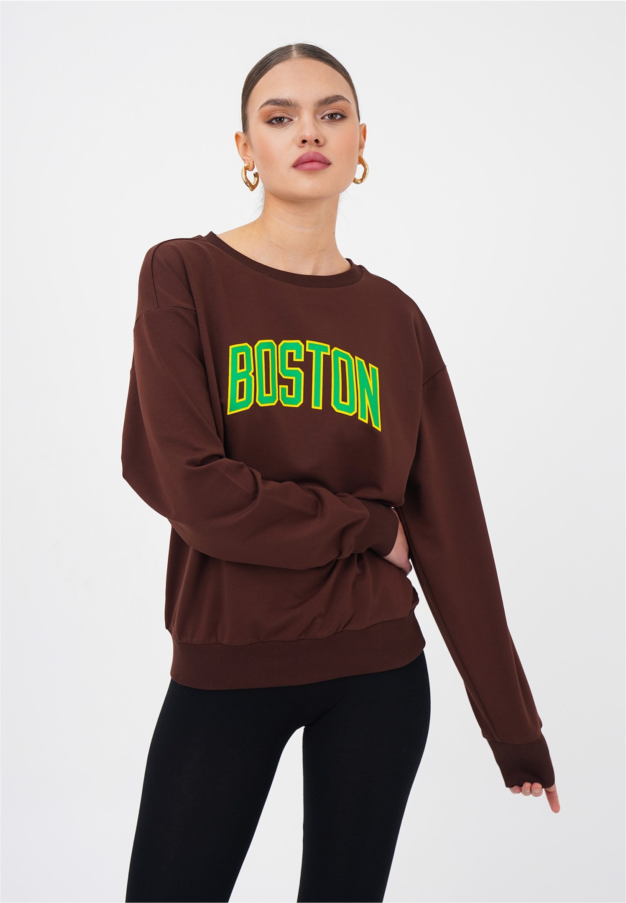 freshlions Sweatshirt "Boston", (1 tlg.), mit coolem Schriftzug günstig online kaufen