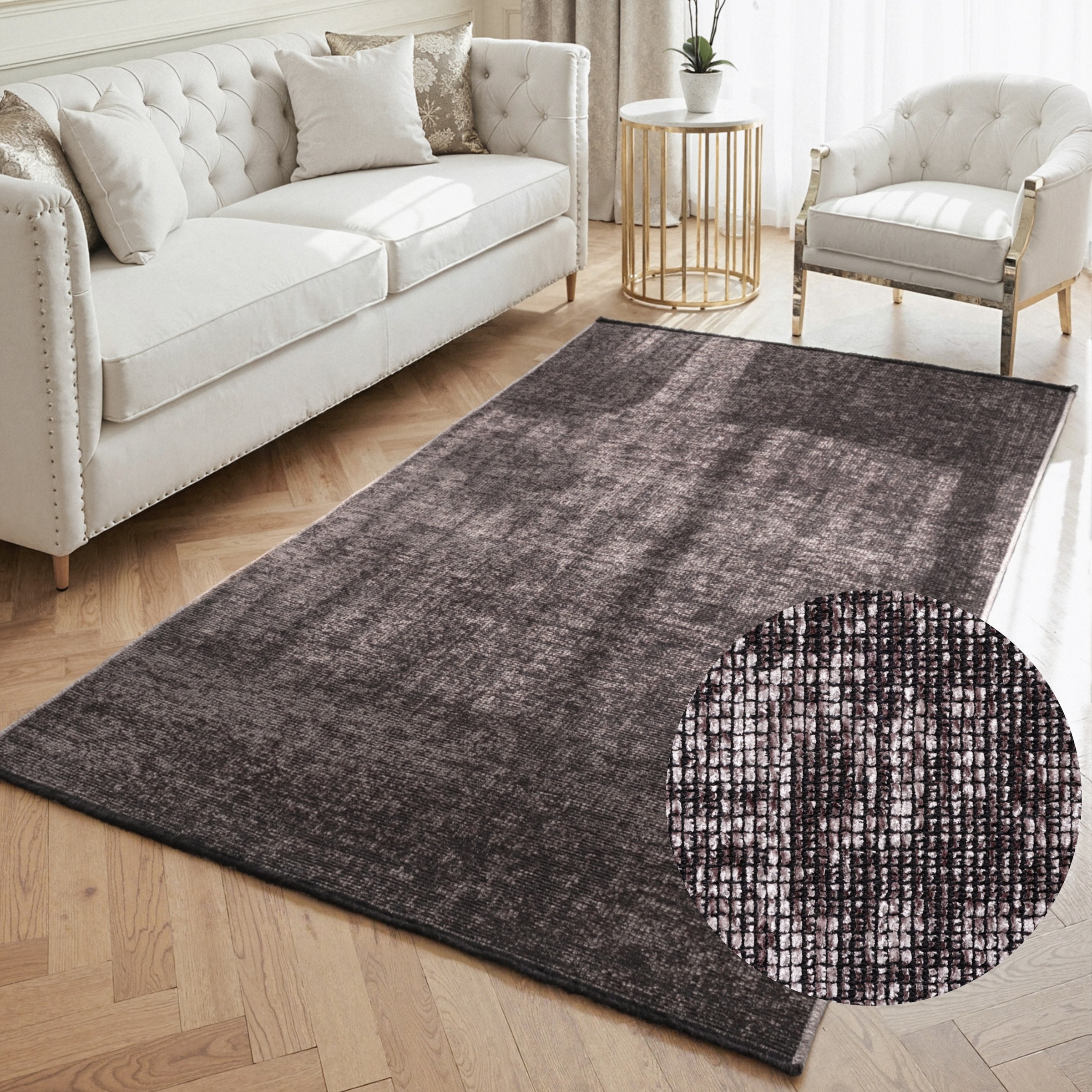 ELLE DECORATION Teppich "Prisma" rechteckig 5 mm Höhe Glanz-Effekt, Karo Design, Kachel-Optik, Wohnzimmer, Schlafzimmer,Flur