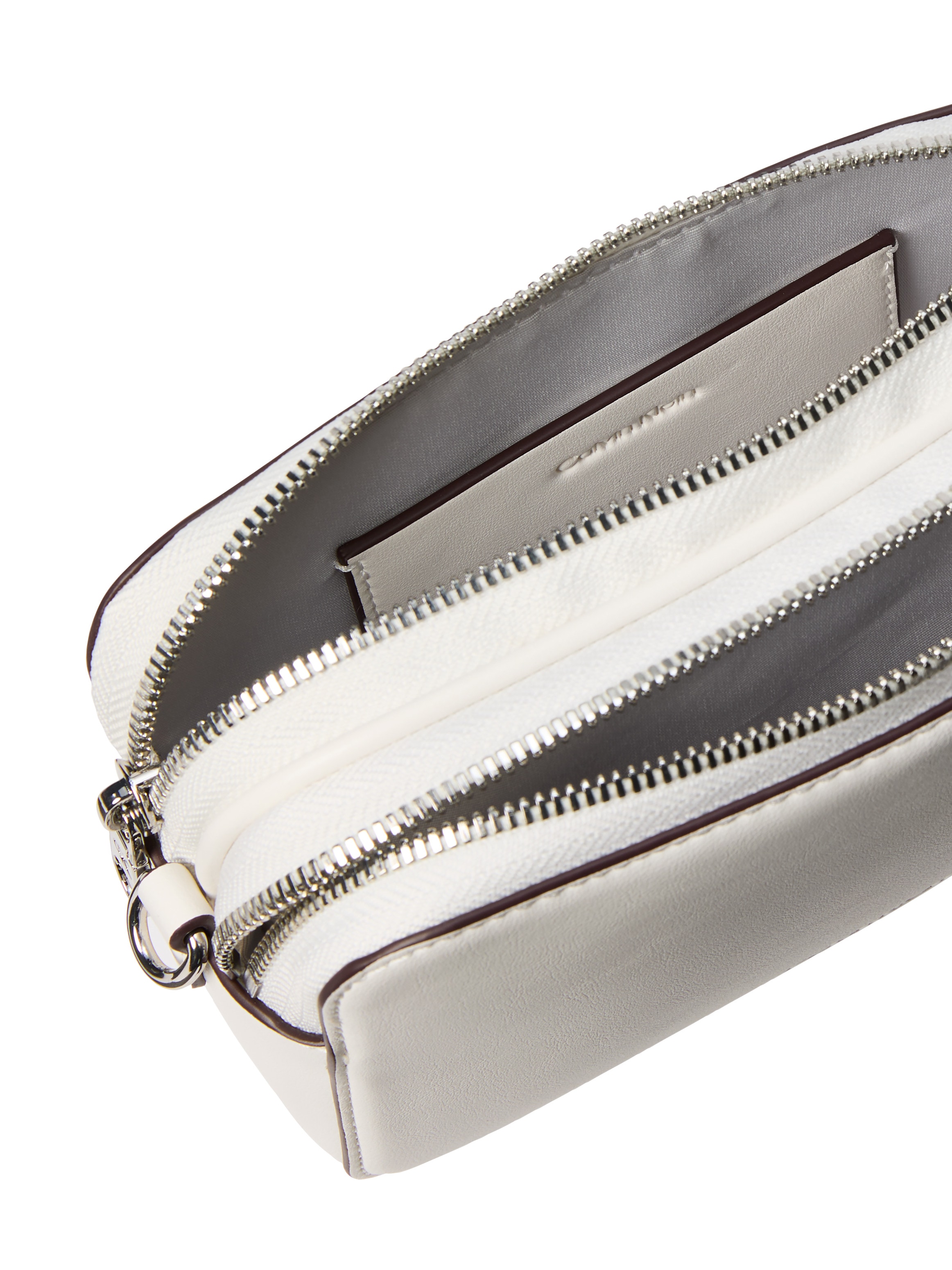 Calvin Klein Mini Bag »WEBBING DOUBLE STRAP CAMERA BAG« kleine Schultertasche, Umhängetasche, Abendtasche mit Henkel