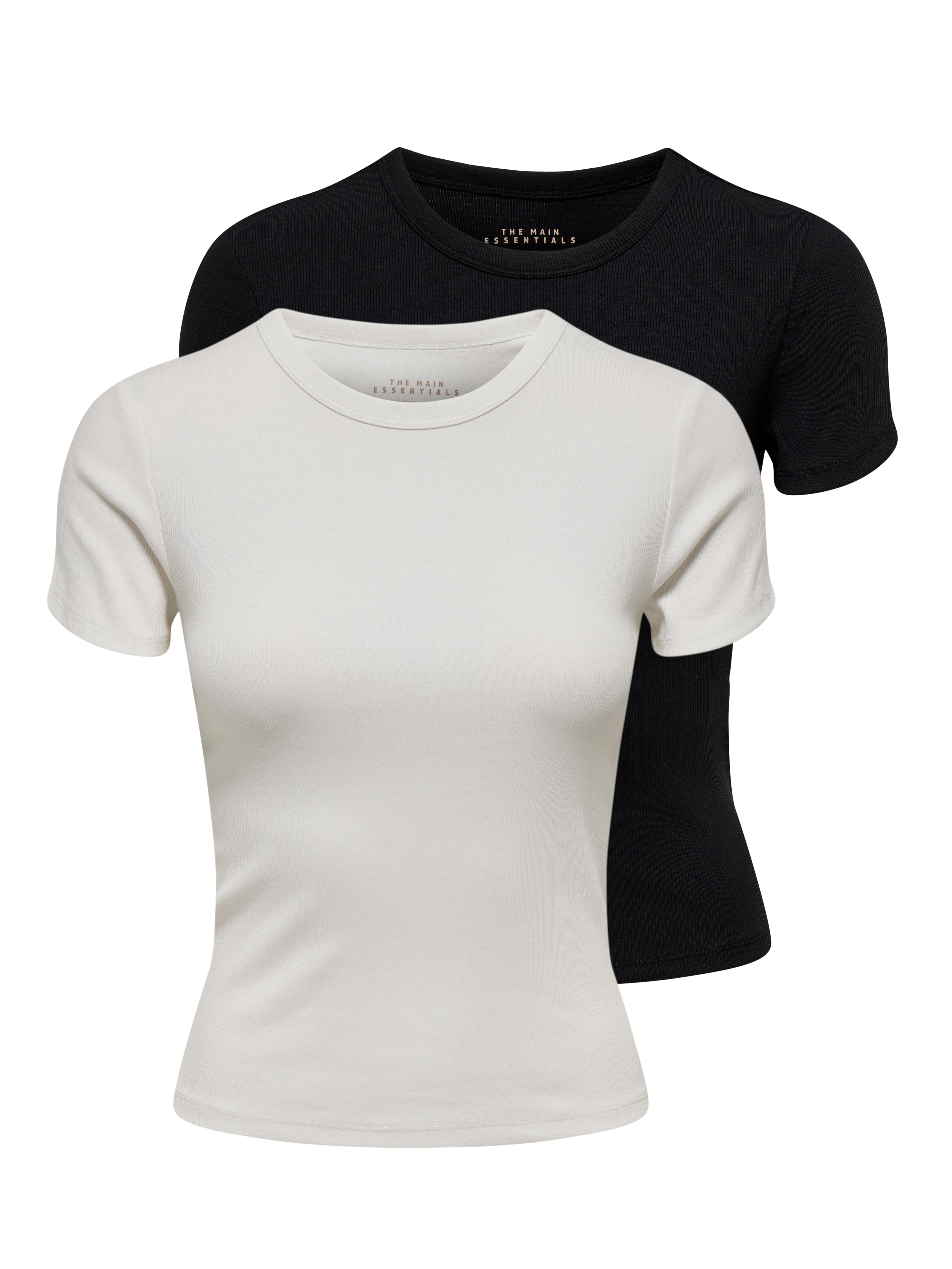 ONLY Kurzarmshirt "ONLEASY S/S TOP CS JRS 2 PACK" Packung, 2 Stk. Baumwollmischung, regular fit