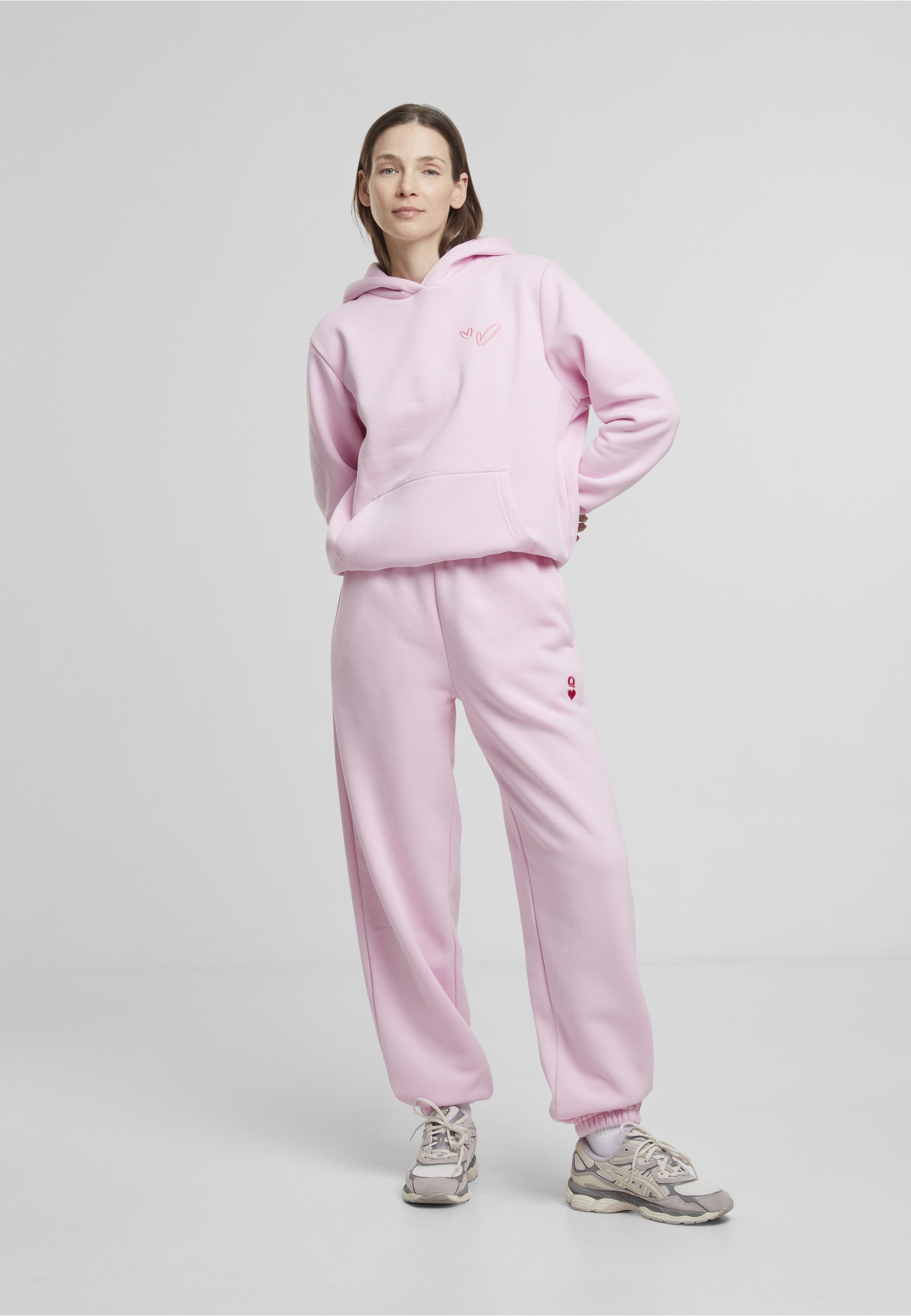 Miss Tee Kapuzensweatshirt »Miss Tee Heart Signs EMB Ladies Fluffy Hoody«
