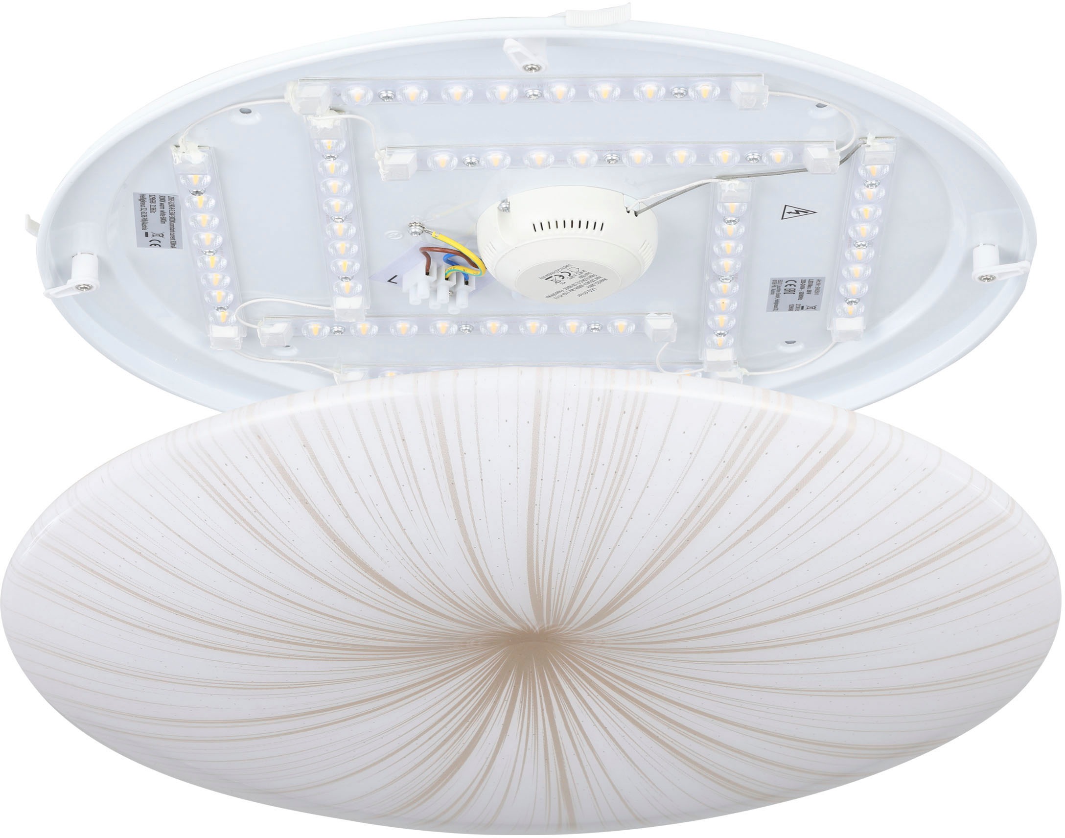 EGLO Deckenleuchte »NIEVES 1«, Leuchtmittel LED-Modul | LED fest integriert, Deckenleuchte in weiß aus Stahl - 4,4W - Warmweiß
