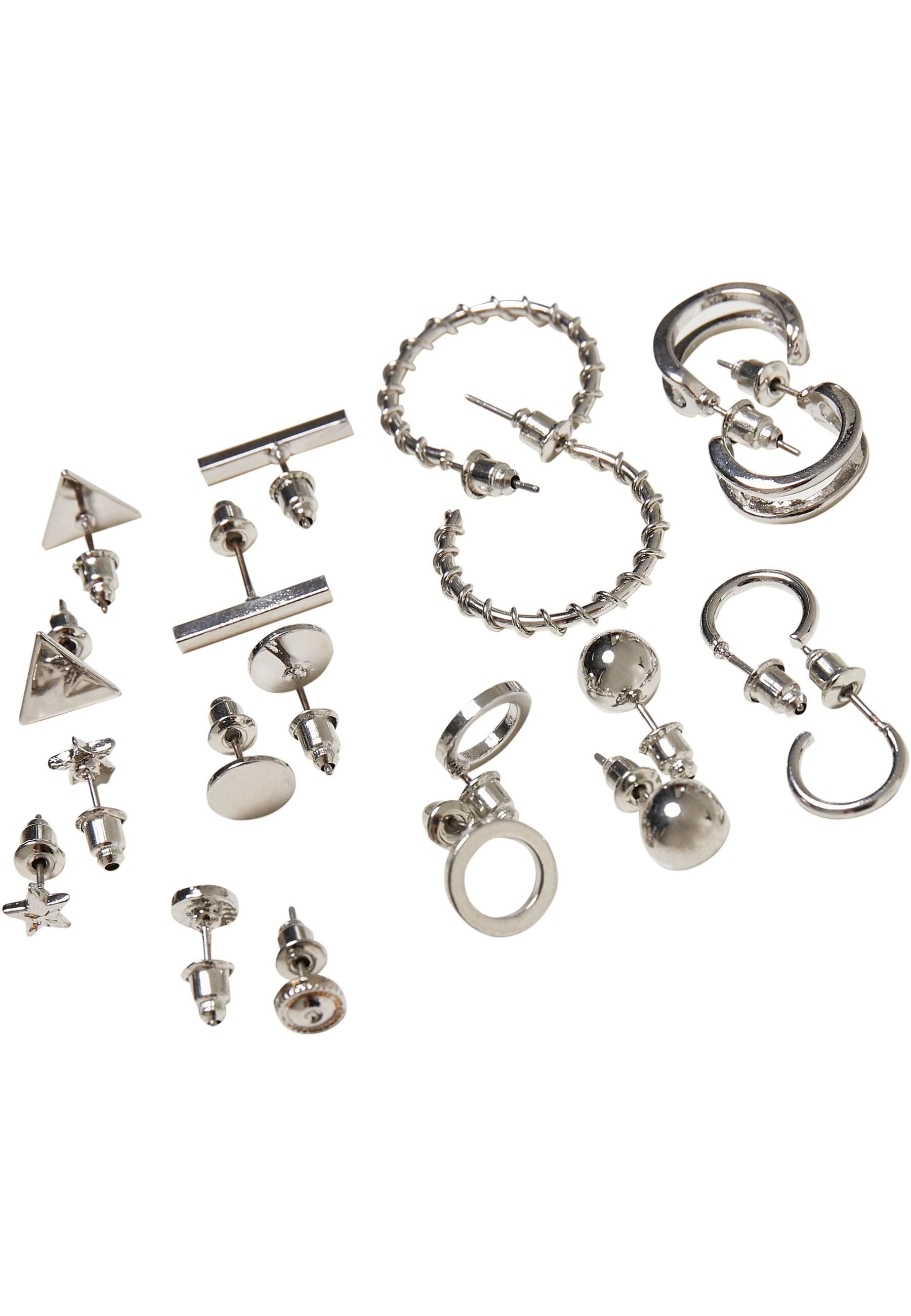 URBAN CLASSICS Schmuckset »Urban Classics Damen Stud Earrings 10-Pack«, (1 tlg.)