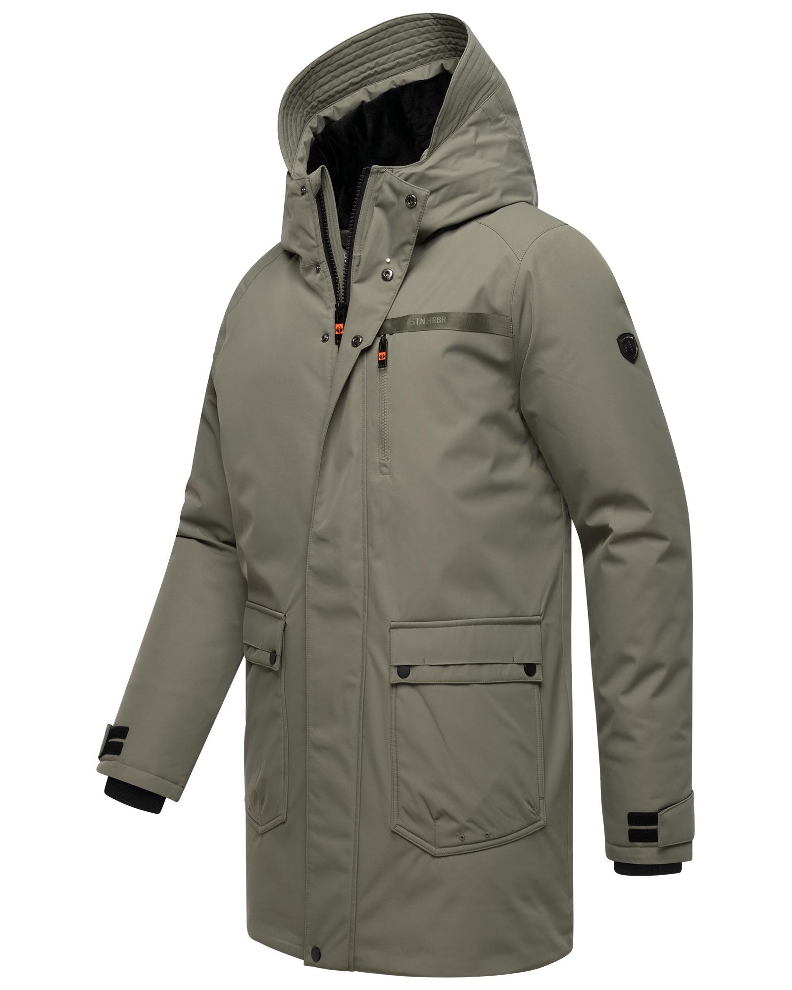 Stone Harbour Wintermantel »Netaan XX«, Herren Kurzmantel mit kuscheliger Kapuze