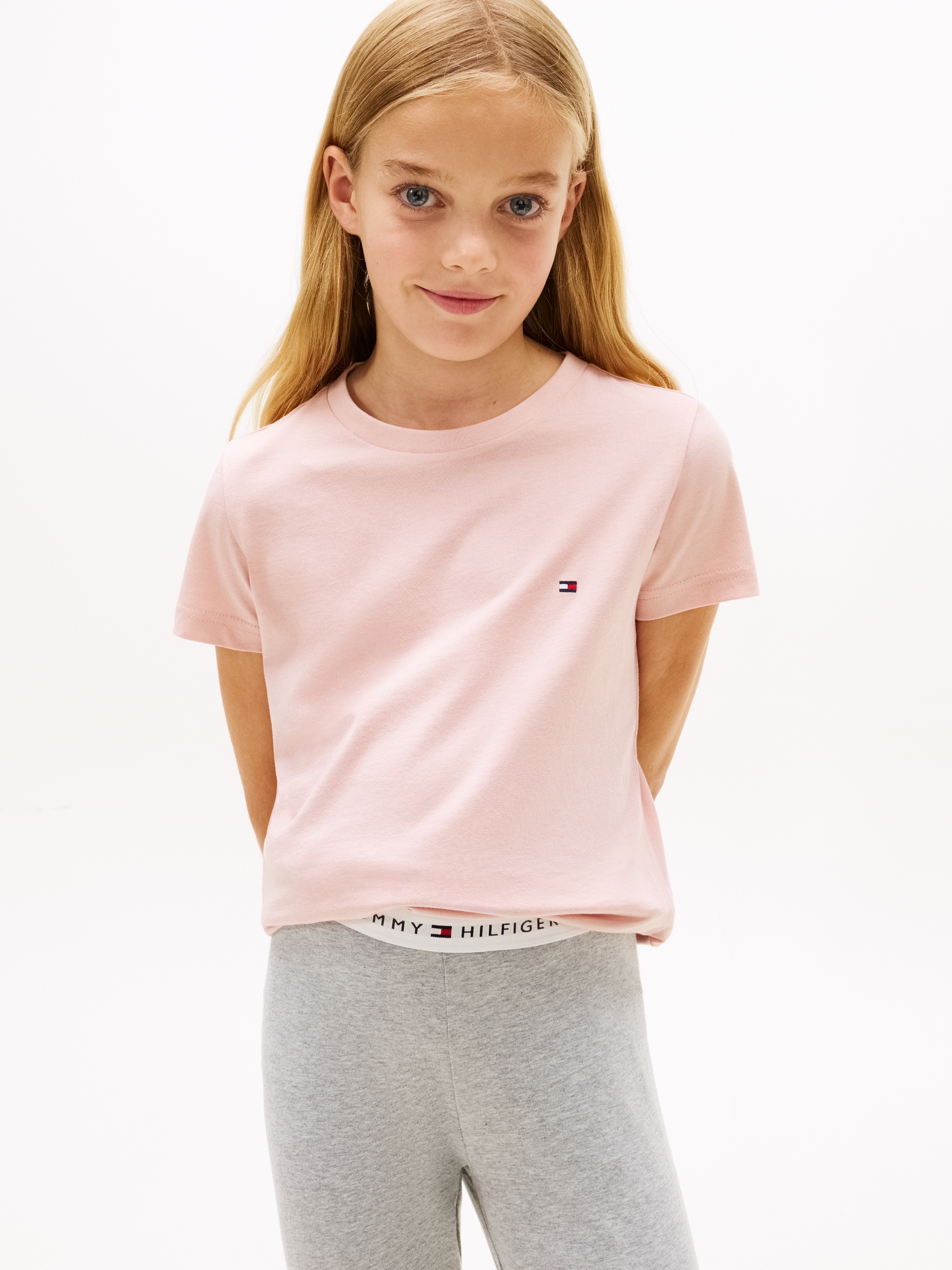 Tommy Hilfiger Underwear T-Shirt "2P CN TEE mit Stickerei und Rundhals im 2er-Pack" Packung, 2er-Pack, 2 unifarben, casual, regular fit, Baumwolle, Rundhals
