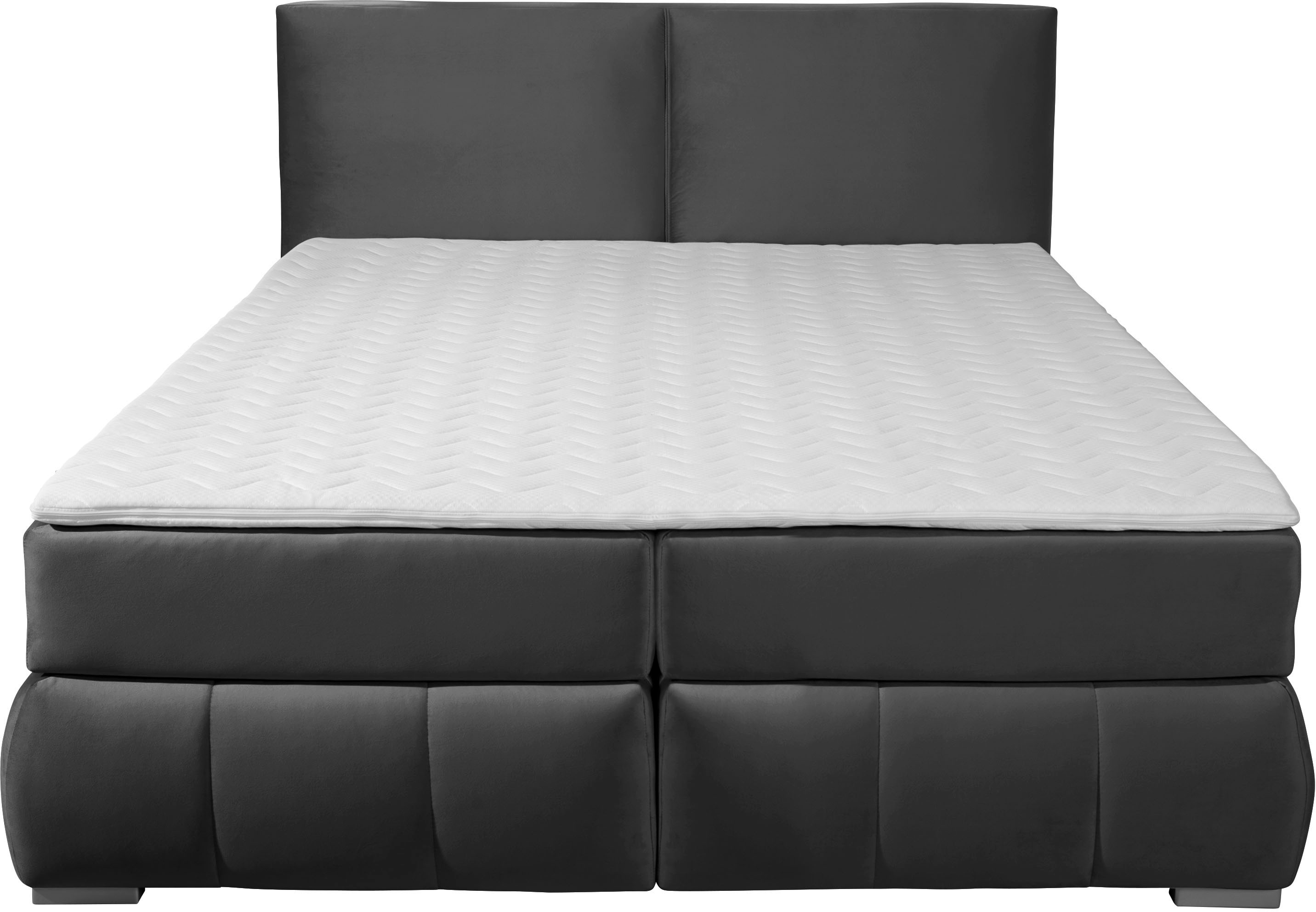 Thumbnail - Home affaire Boxspringbett "Wehma" inkl. Topper in 3 verschiedenen Matratzen, auch in Samtstoff