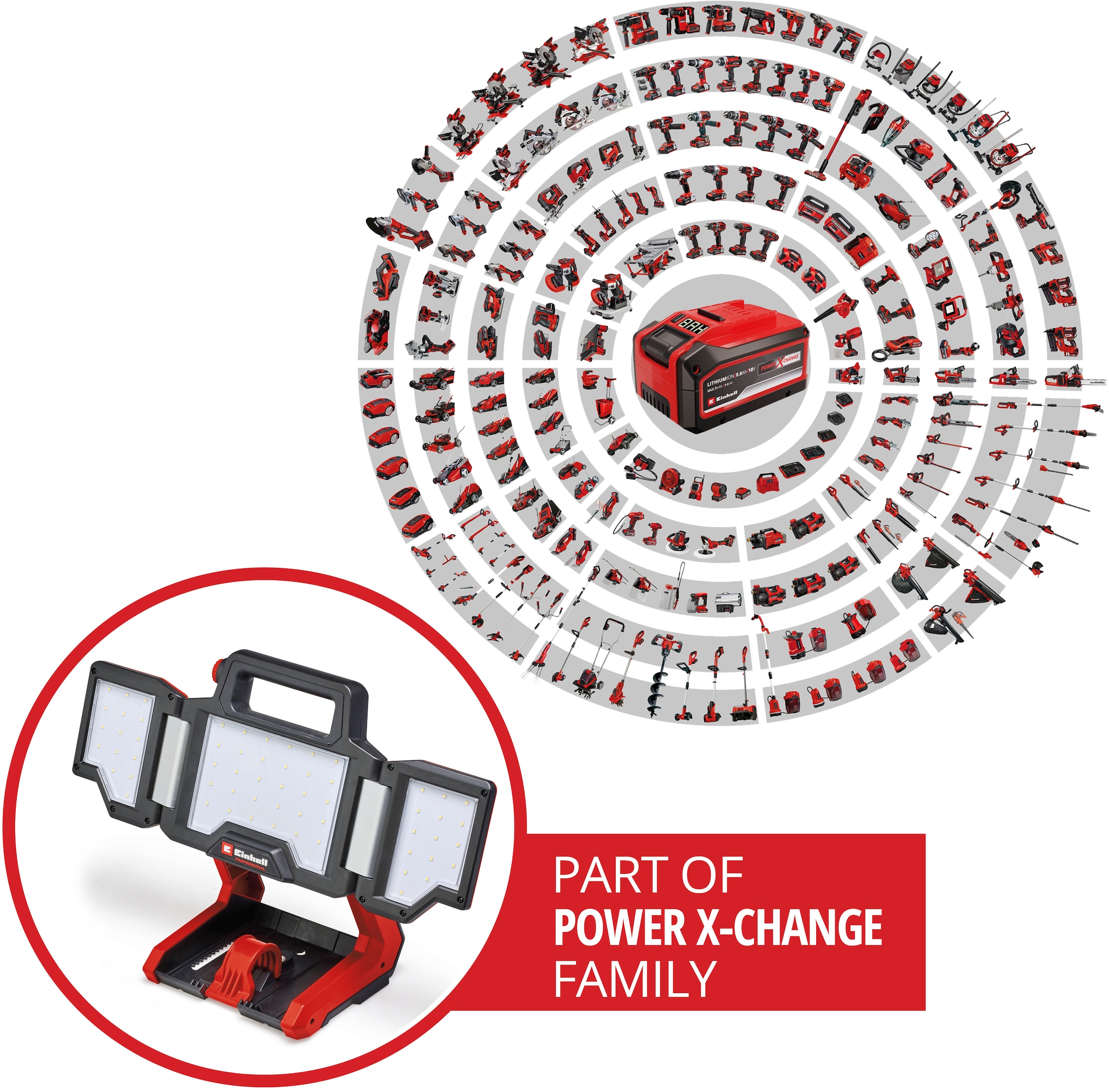 Einhell LED Arbeitsleuchte »Akku-Lampe TP-CL 18/3000 Li Set - Solo«, Mitglied der Power X-Change Familie, ohne Akku