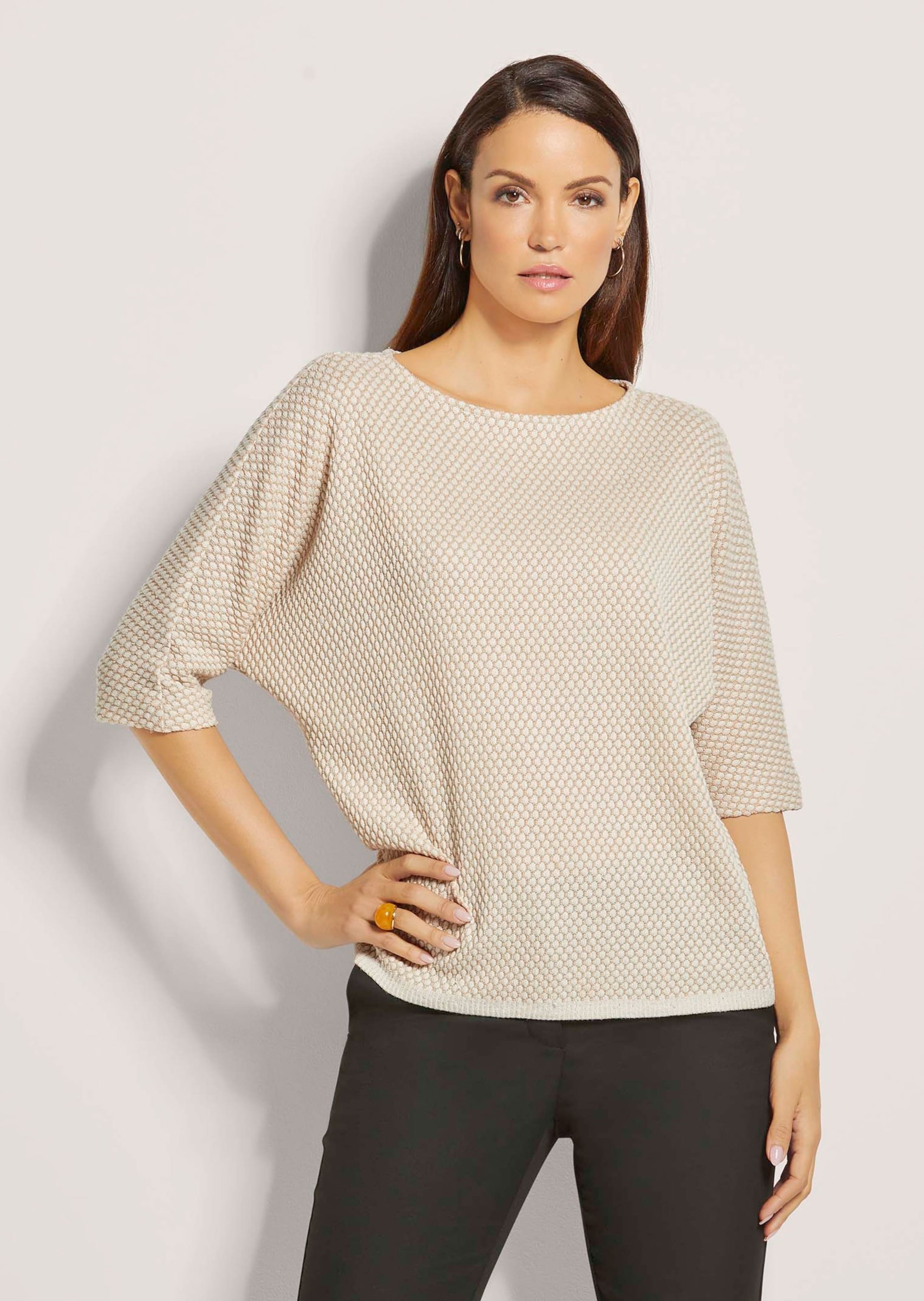 MADELEINE 3/4-Arm-Shirt »Shirt Sweatshirt mit Fledermaus-Ärmeln«