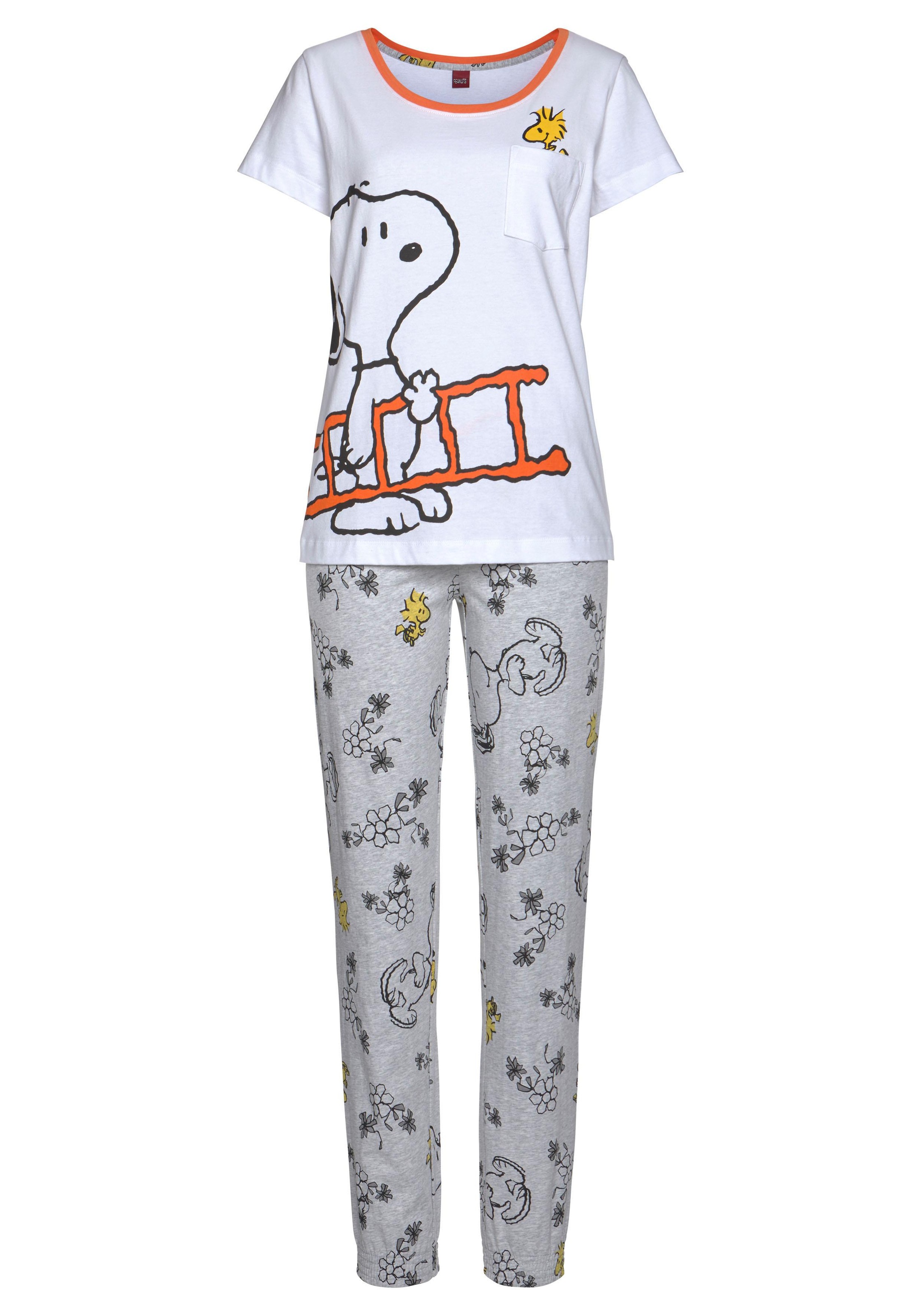 Peanuts Pyjama 2 Stk. tlg., mit Snoopy und Woodstock Druck günstig online kaufen