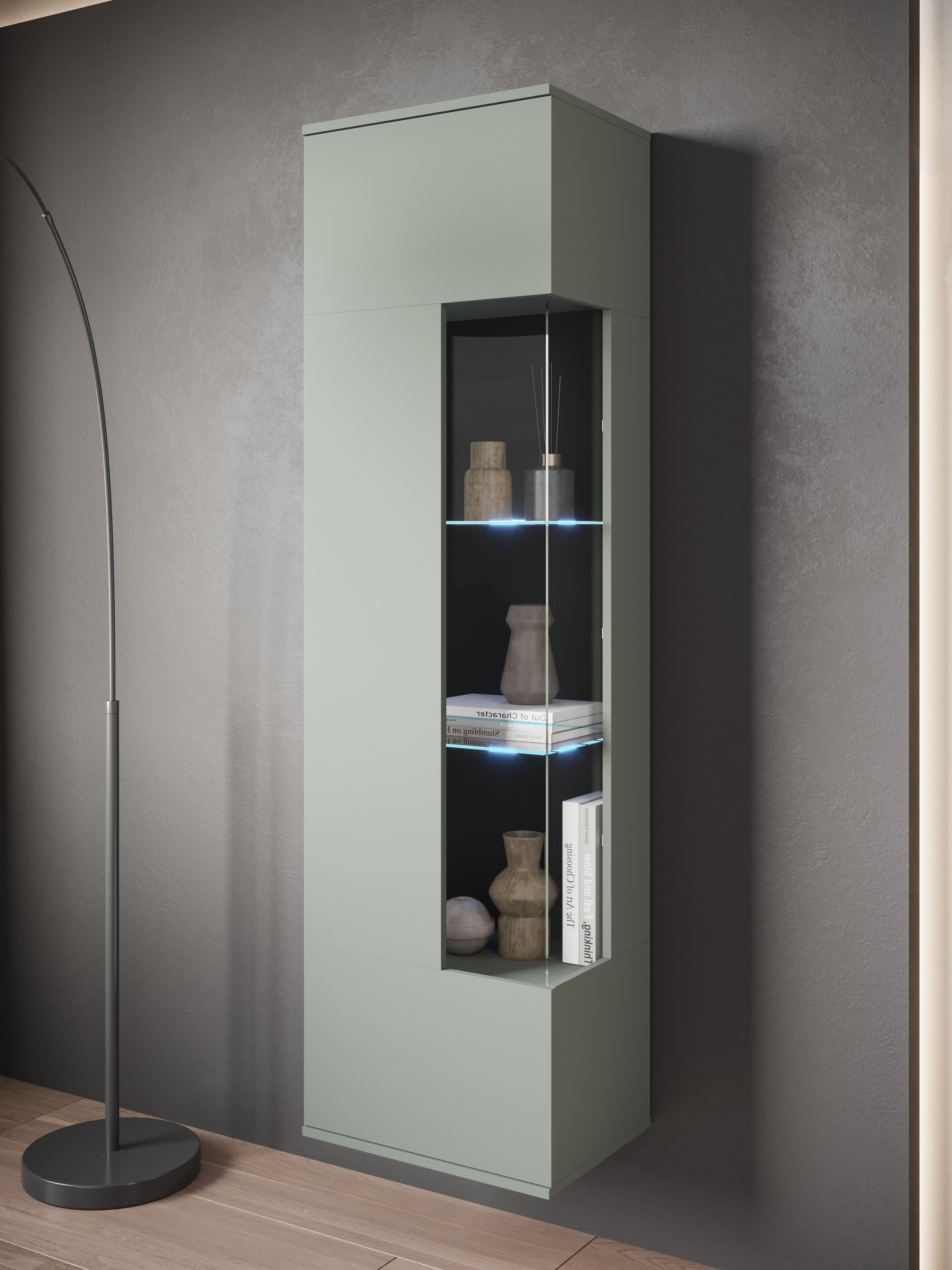 INOSIGN Vitrine »Kenia, stehend und hängend«, (1 St.), Vitrineschrank mit Glastüren 160 cm Höhe