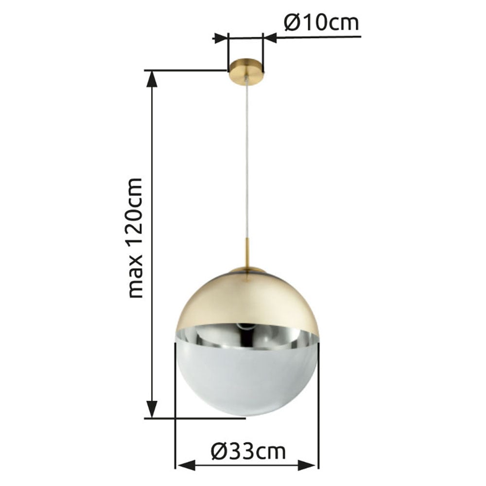 GLOBO LIGHTING Hängeleuchte »VARUS«, Leuchtmittel E27 | ohne Leuchtmittel, Hängelampe/Pendelleuchte/Esszimmer/Wohnzimmer/Esstisch
