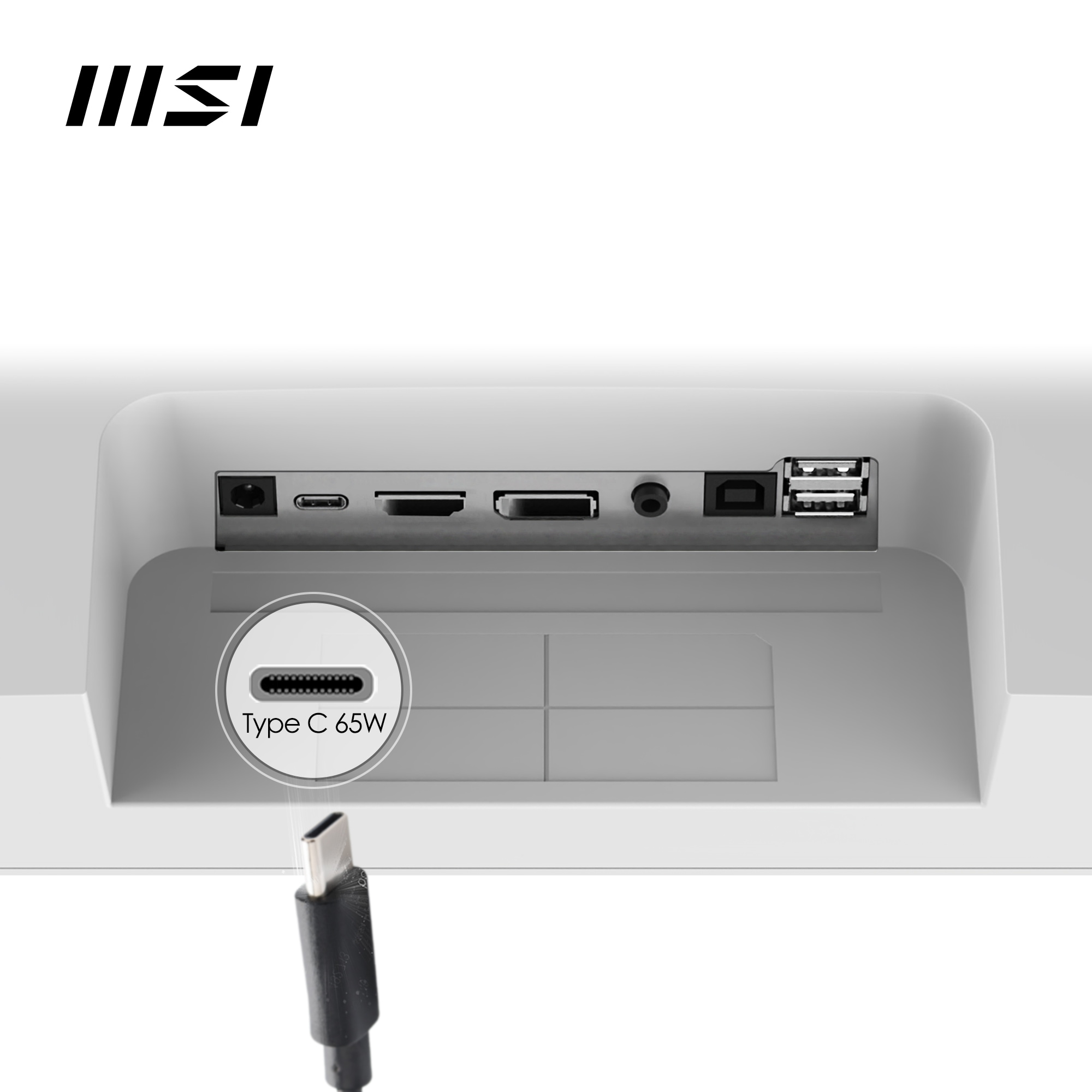 MSI LED-Monitor »Modern MD272QXPW«, 69 cm/27 Zoll, 2560 x 1440 px, WQHD, 1 ms Reaktionszeit, 100 Hz, höhenverstellbar, 3 Jahre Herstellergarantie, USB-C