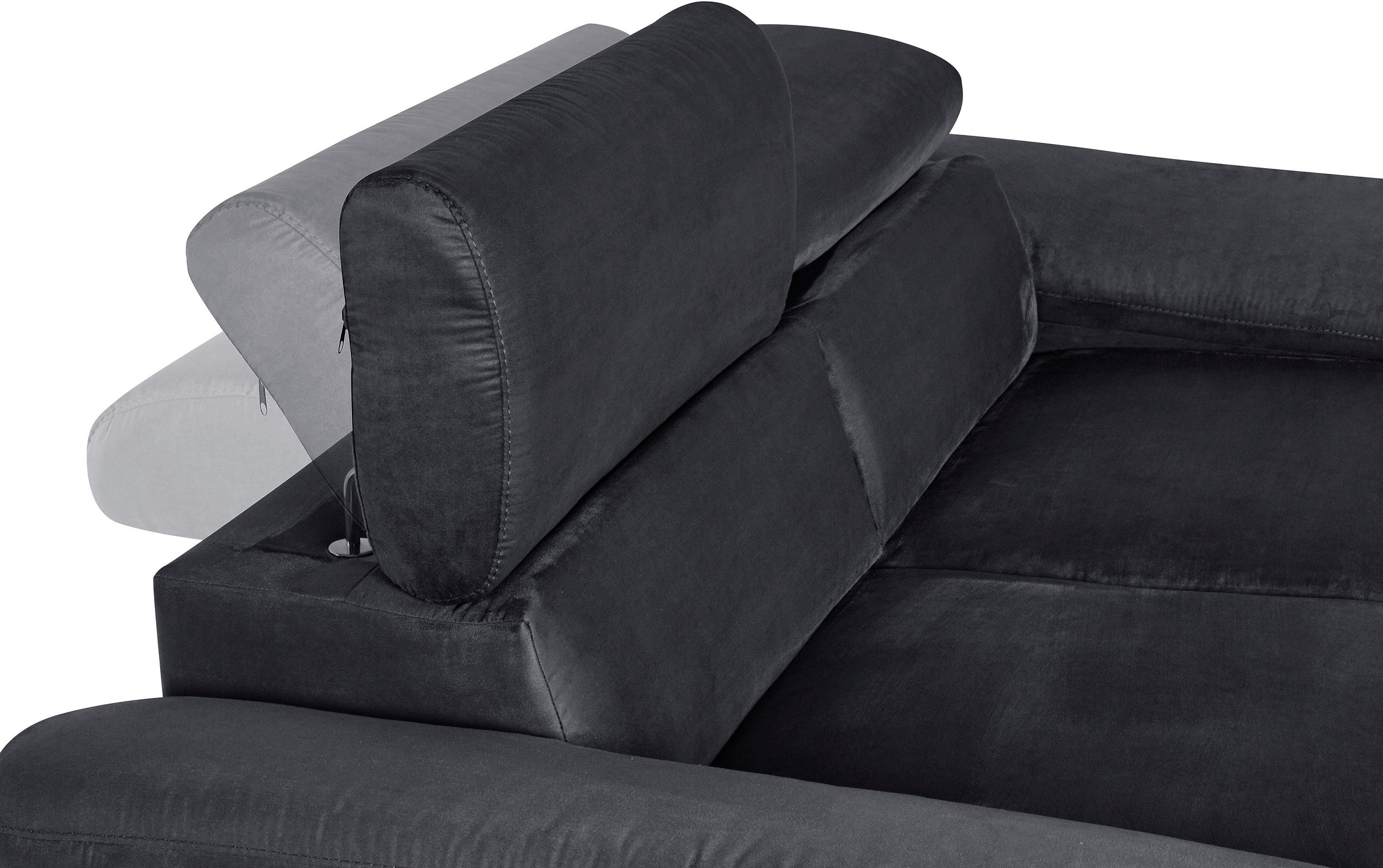 COTTA Polstergarnitur »Komaris, B: 177 bzw. 100 cm« Set,  Set: 2er-Sofa & Hocker, mit Kopfteilverstellung