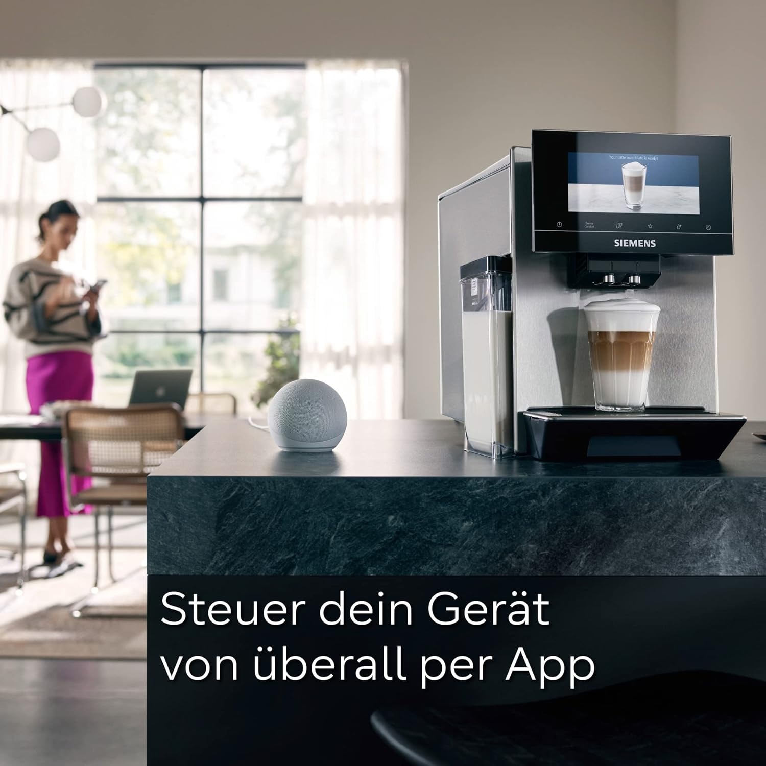 SIEMENS Kaffeevollautomat "EQ900 TQ907D03, intuitives 6,8" TFT-Display, 2 B günstig online kaufen