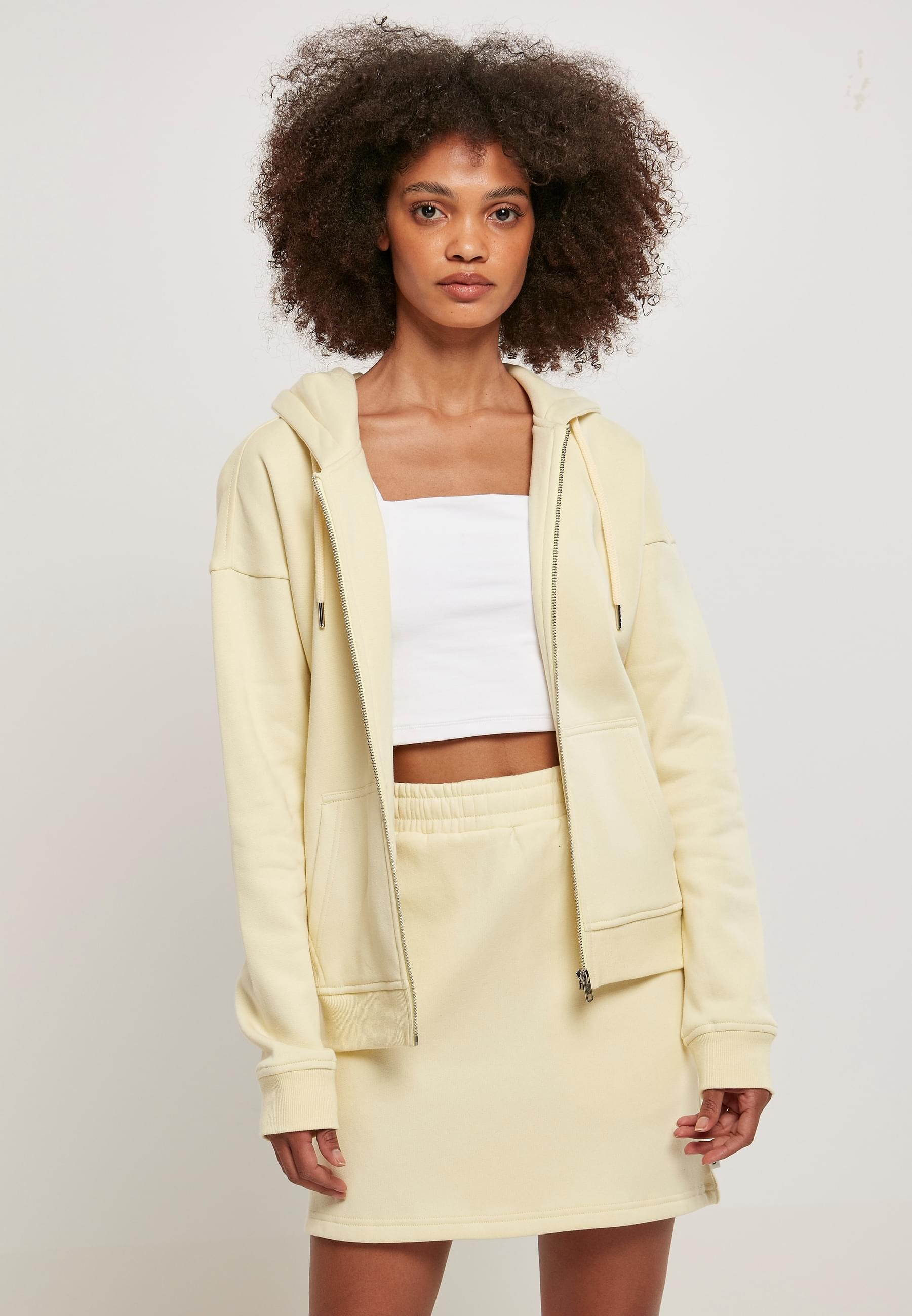 URBAN CLASSICS Sweatjacke »Urban Classics Damen Ladies Organic Terry Zip Hoody«