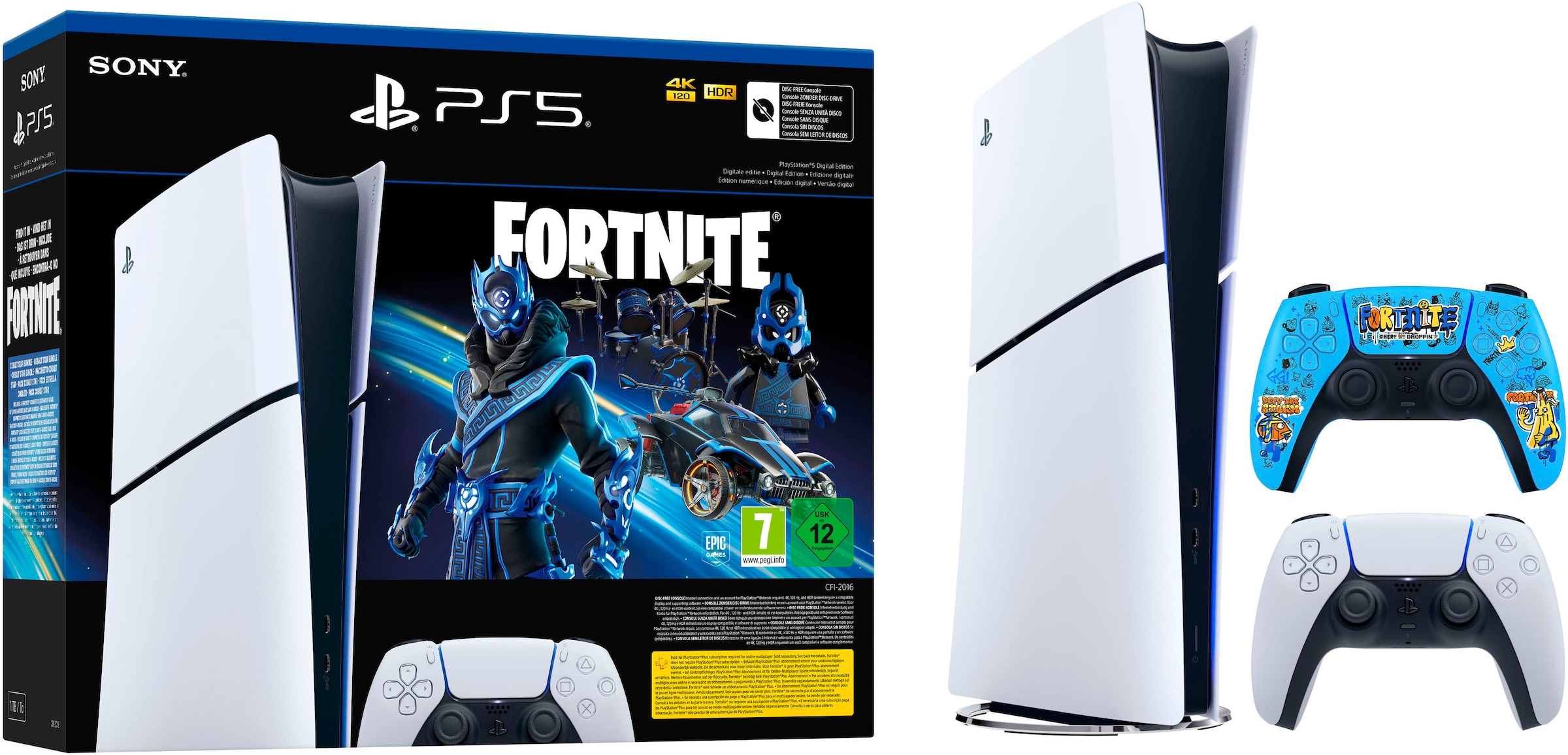 Konsolen-Set »PS5 Slim Digital Fortnite Cobalt Star Bundle inkl. FORTNITE DualSense«