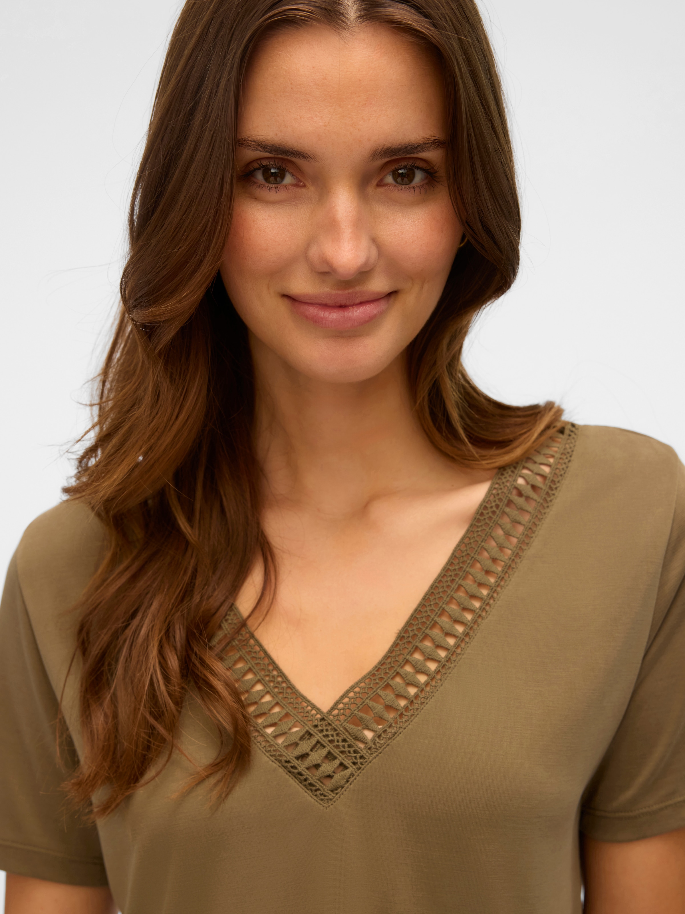 Vero Moda Kurzarmshirt »VMSAVANNAH LACE 2-WAY SS TOP JRS«