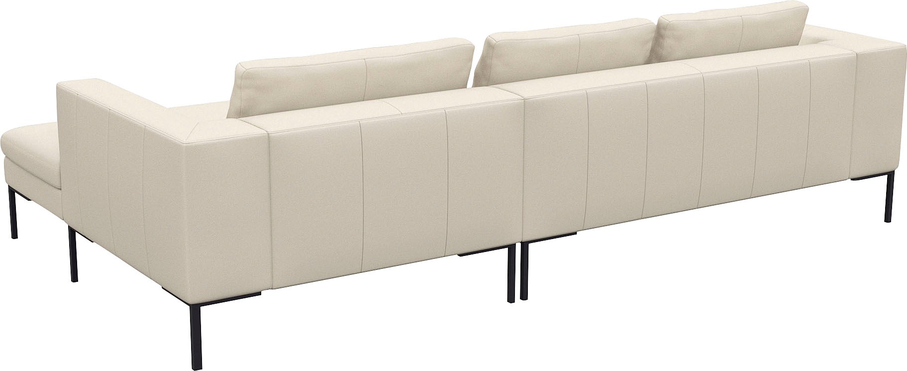 FLEXLUX Ecksofa »Loano, toller Sitzkomfort, L-Form«, modernes Sofa, frei im Raum stellbar, lose Kissen, Kaltschaum im Sitz