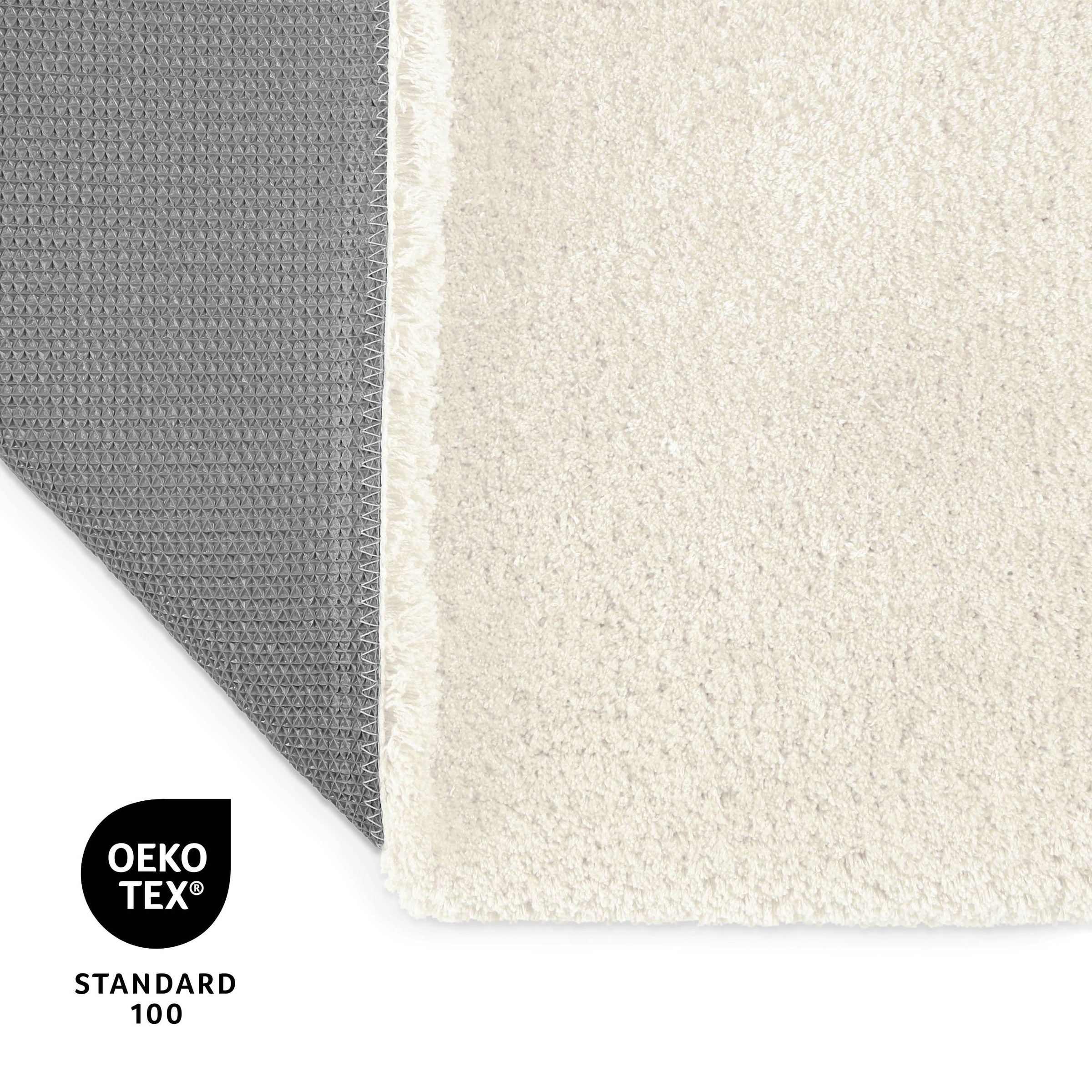 my home Badematte »Kaarin«, rutschhemmend beschichtet, schnell trocknend, Badteppich, getuftet, flauschig, hochflor, große Farbauswahl