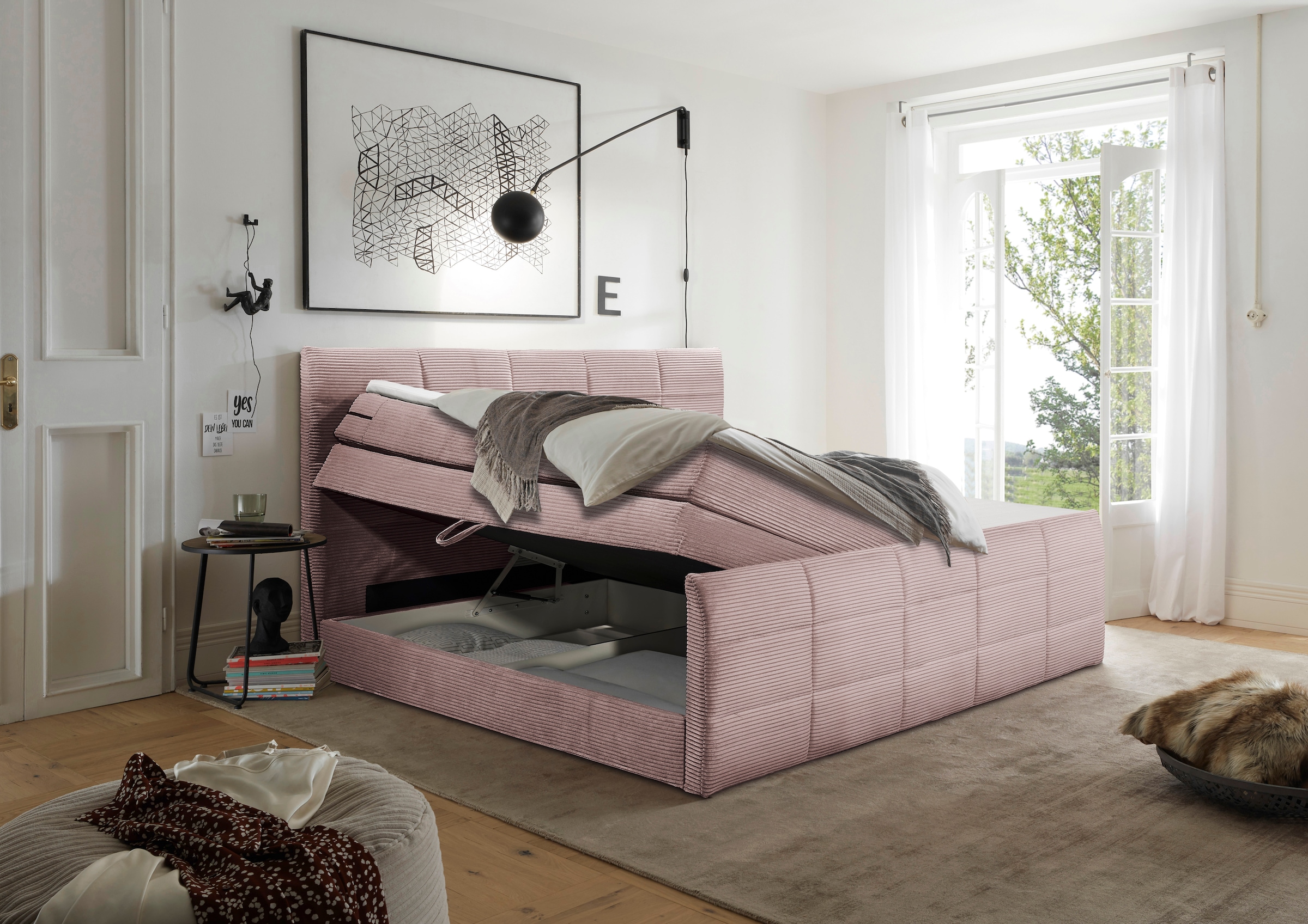 ED EXCITING DESIGN Boxspringbett »Bolivia«, harte Seite mit Kokosmatte, weiche Seite mit Filzabdeckung